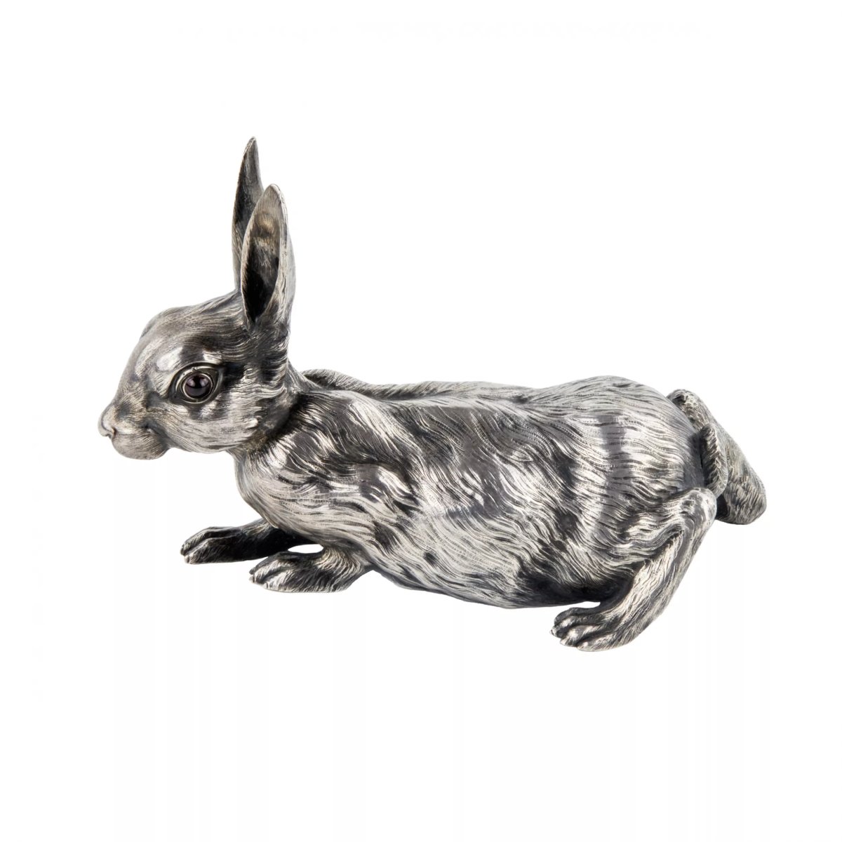 Silver Table Bell In The Shape Of A Hare, By Viktor Aarne For The Fabergé House, Russia.-photo-3