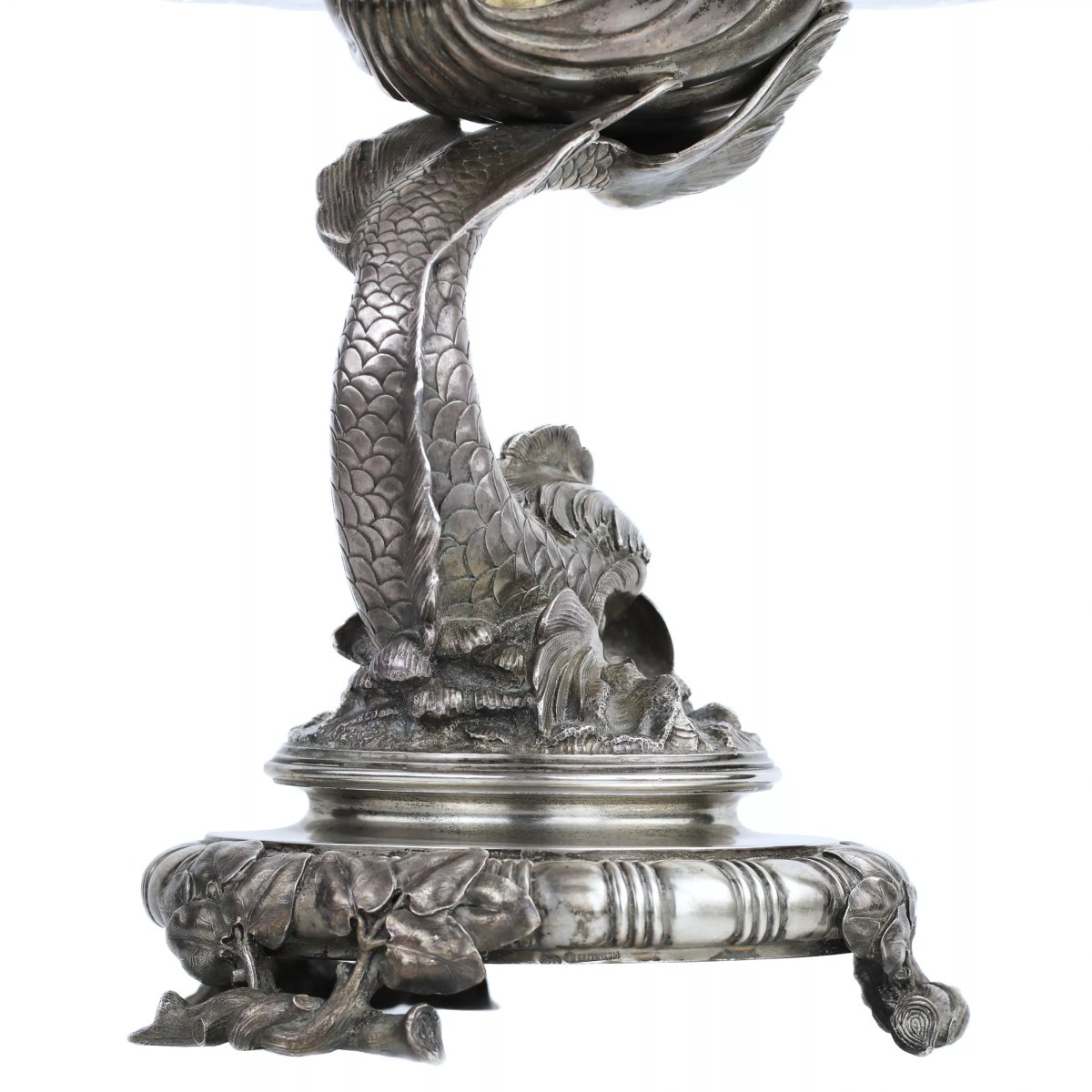 An Exceptional Pair Of Crystal Tazzas On Silver Base. By The Grachev Brothers.-photo-3