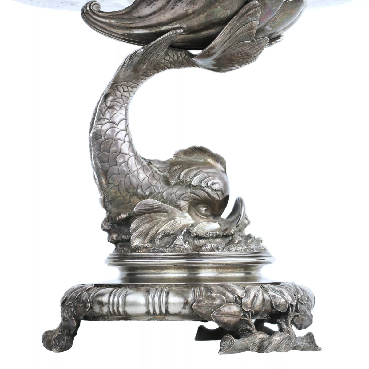 An Exceptional Pair Of Crystal Tazzas On Silver Base. By The Grachev Brothers.-photo-1