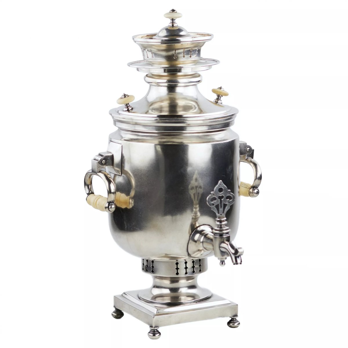 Silver Samovar. Johan Olsonius, Russia, Saint Petersburg, Third Quarter Of The 19th Century