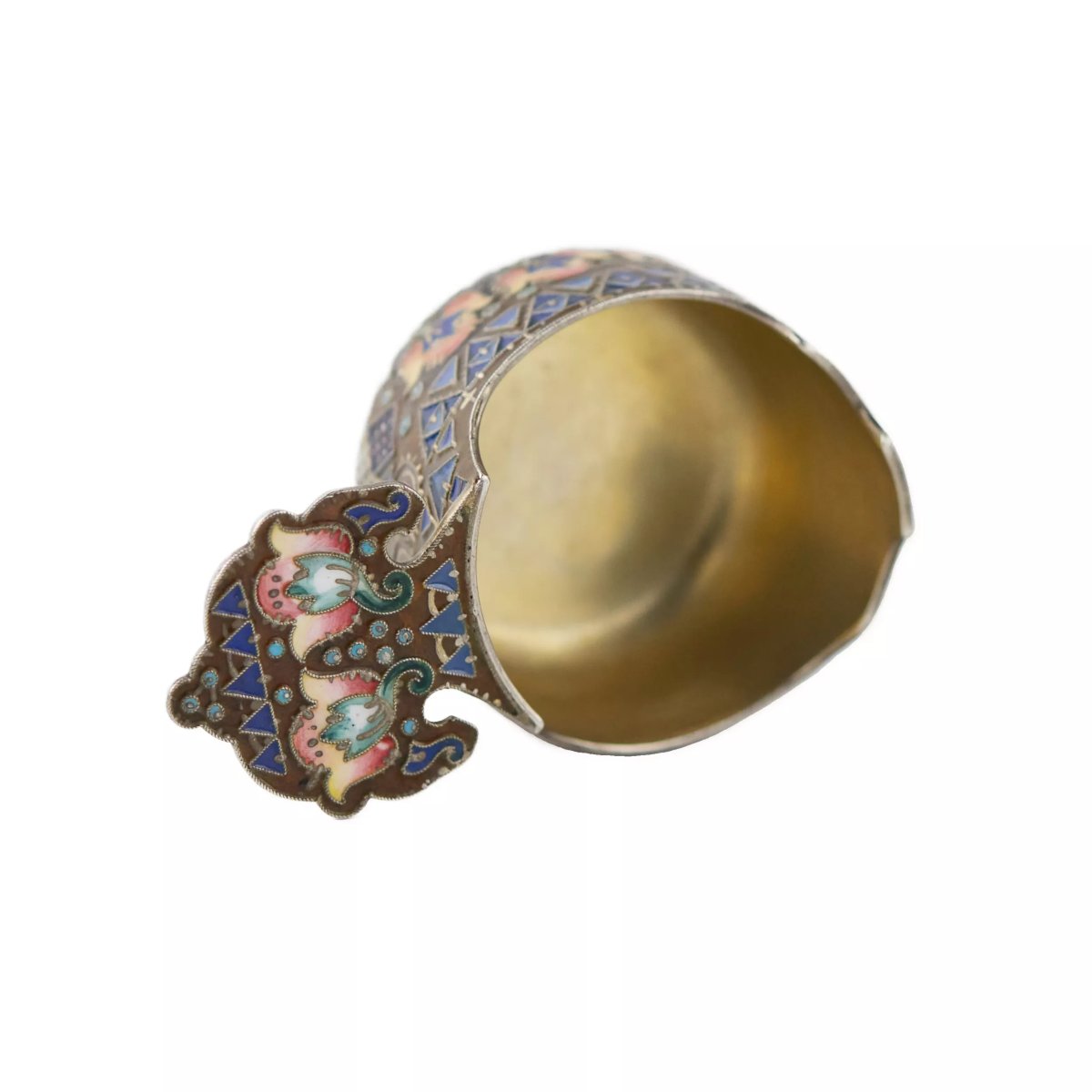 Russian Art Nouveau Kovch In Cloisonné Enamel. Fiodor Ruckert, Russia, Moscow, 1908–1917-photo-2