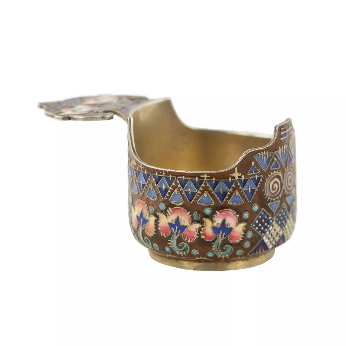 Russian Art Nouveau Kovch In Cloisonné Enamel. Fiodor Ruckert, Russia, Moscow, 1908–1917-photo-3