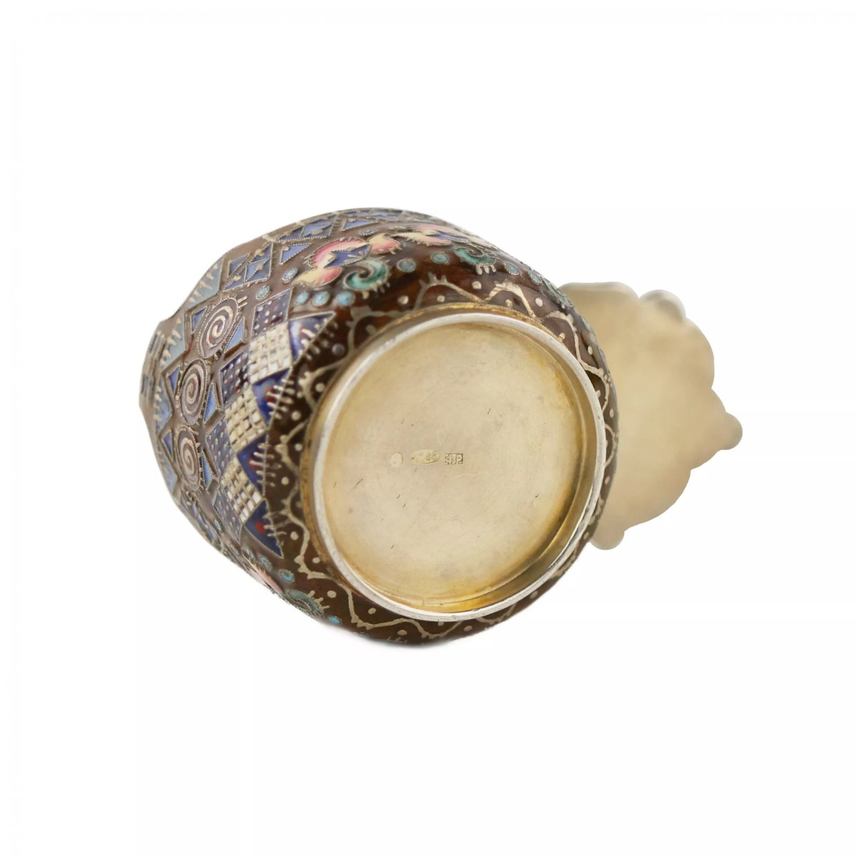 Russian Art Nouveau Kovch In Cloisonné Enamel. Fiodor Ruckert, Russia, Moscow, 1908–1917-photo-4