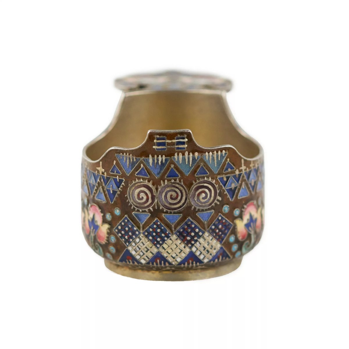 Russian Art Nouveau Kovch In Cloisonné Enamel. Fiodor Ruckert, Russia, Moscow, 1908–1917-photo-2