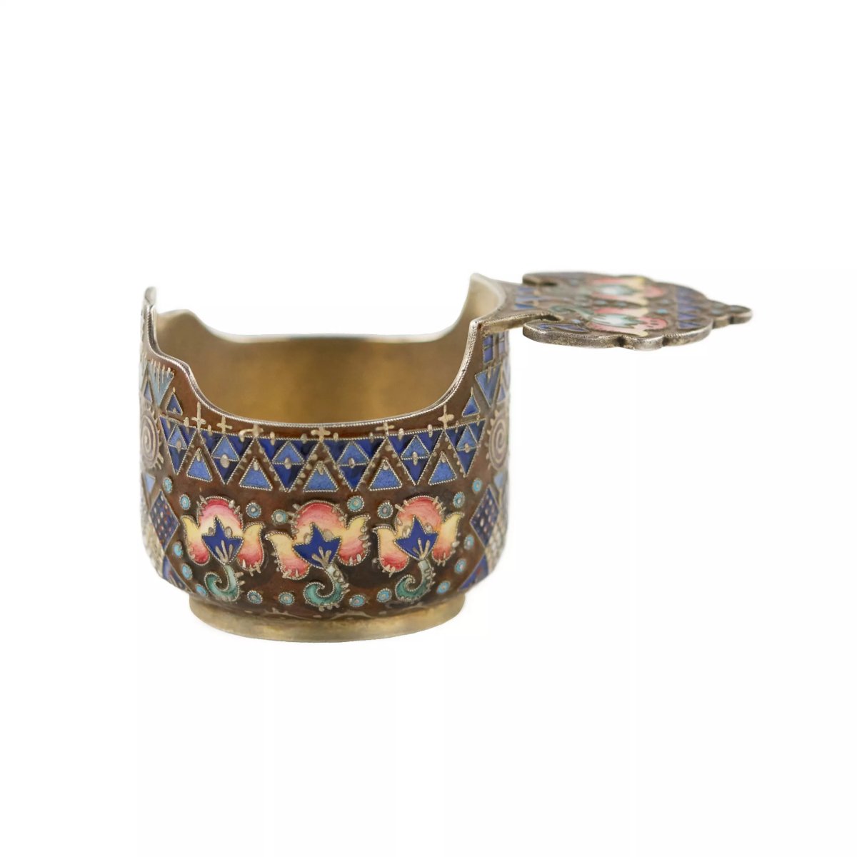 Russian Art Nouveau Kovch In Cloisonné Enamel. Fiodor Ruckert, Russia, Moscow, 1908–1917-photo-4