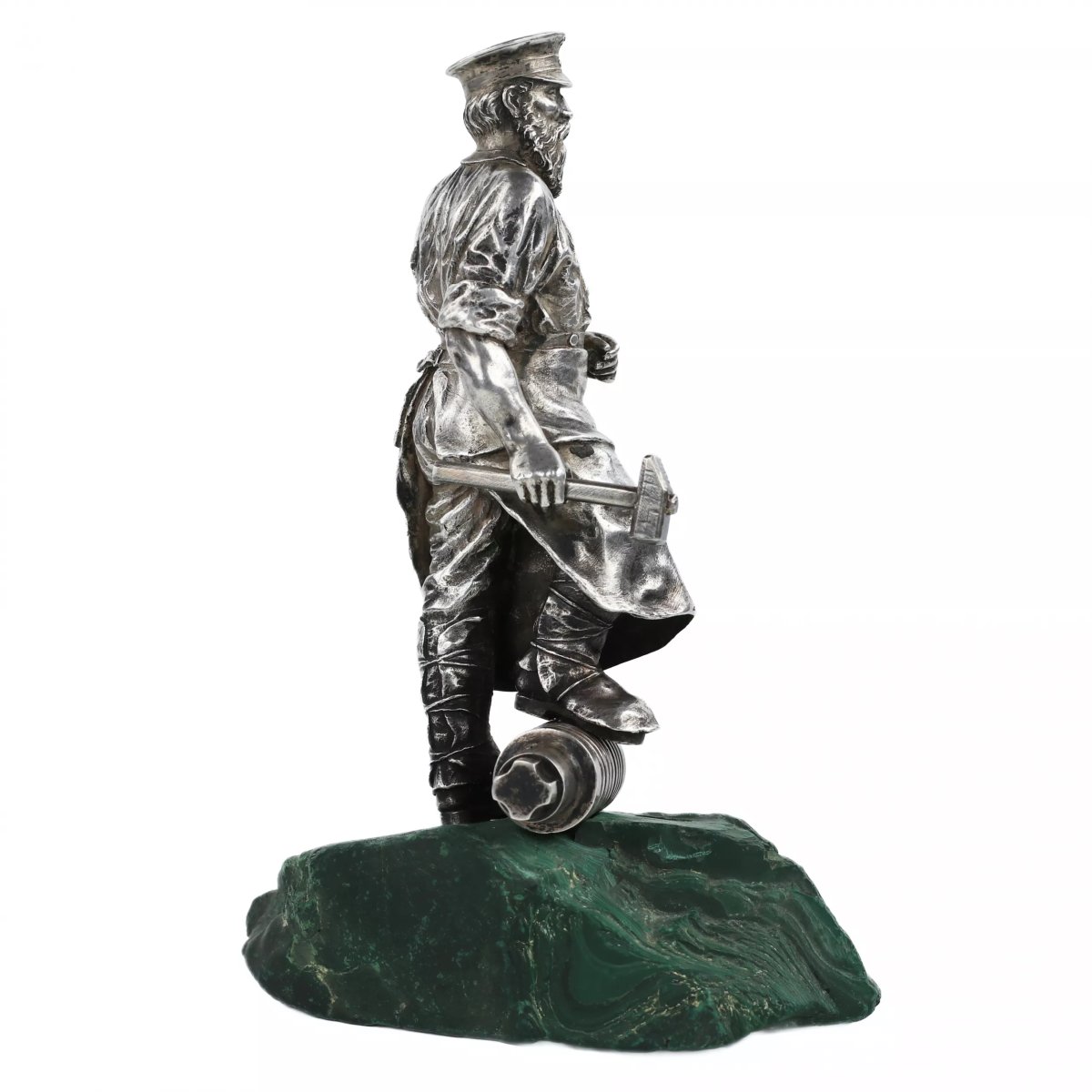 SCULPTURE EN ARGENT «INGÉNIEUR DES MINES». 1ÈRE ARTEL DE MOSCOU, 1908–1917-photo-2