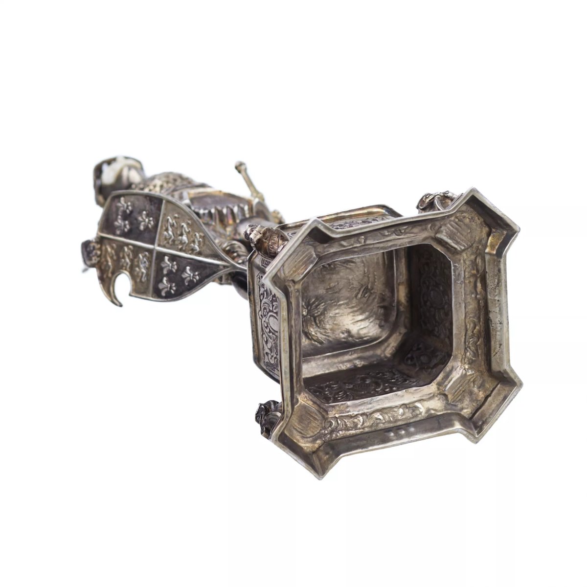 FIGURE DE CABINET DE CHEVALIER EN ARGENT ALLEMAGNE, HANAU, FIN DU XIXe - DÉBUT DU XXe SIÈCLE-photo-1