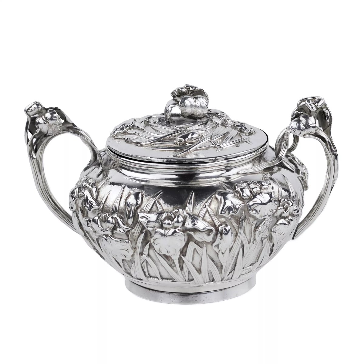 Japanese Silver Tea Set, Meiji Period (1868–1912)-photo-2