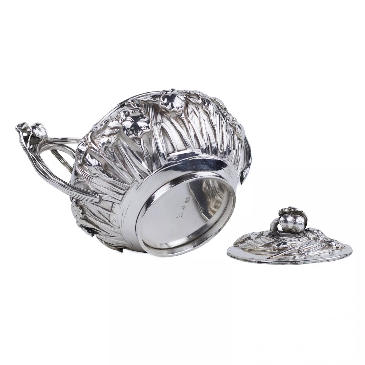 Japanese Silver Tea Set, Meiji Period (1868–1912)-photo-4