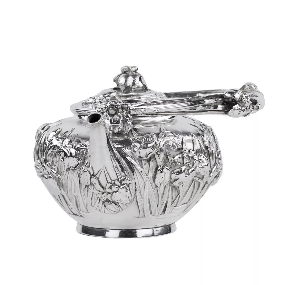 Japanese Silver Tea Set, Meiji Period (1868–1912)-photo-3