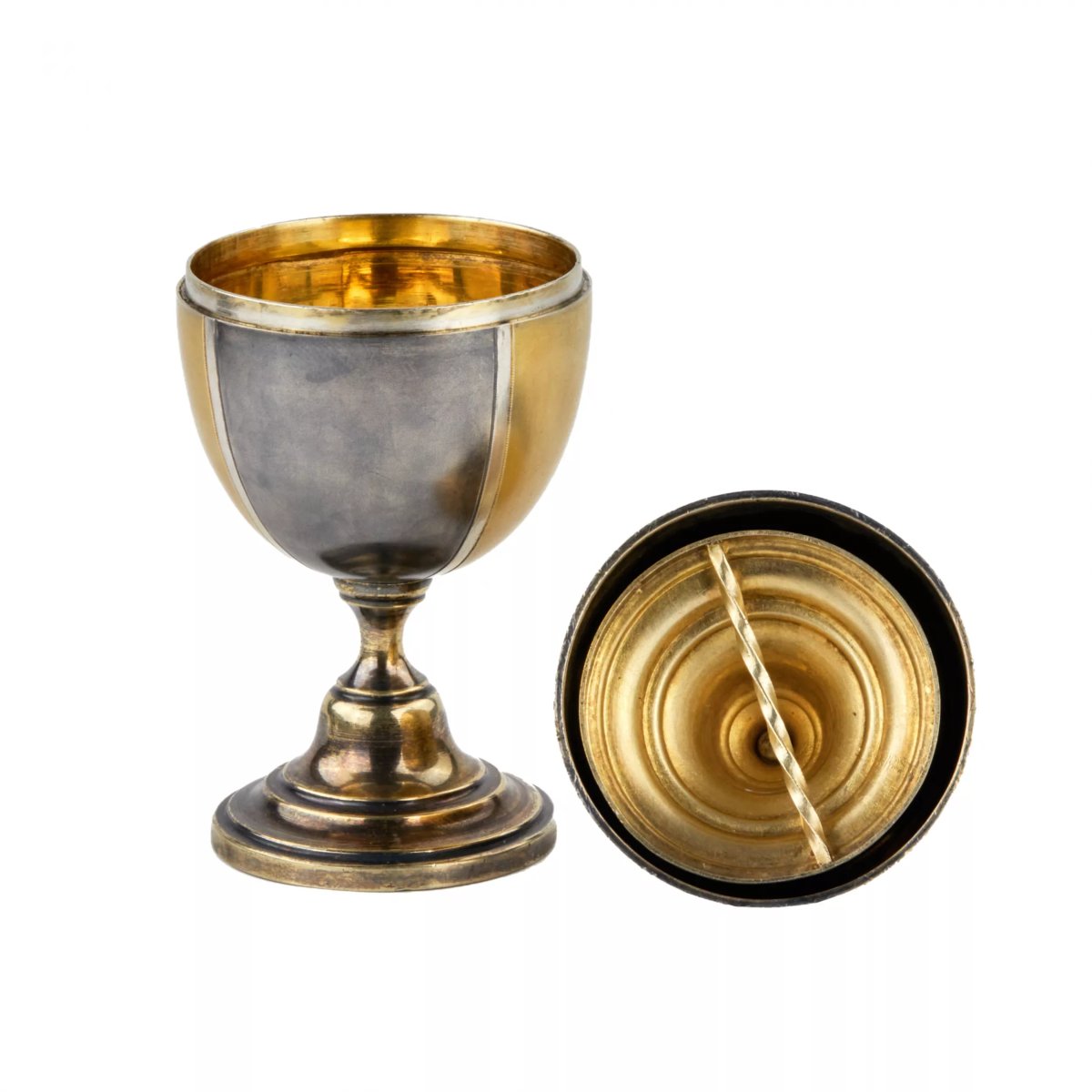 ŒUF DE PÂQUES EN ARGENT. ERIK KOLLIN. MAISON FABERGÉ RUSSIE, SAINT-PÉTERSBOURG, FIN DU XIXe SIÈ-photo-2