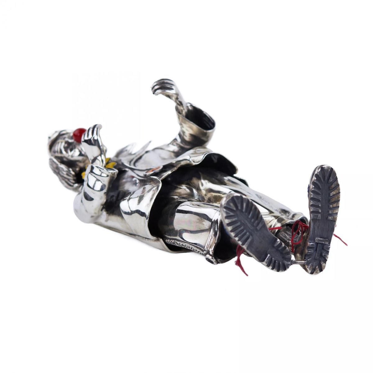 Silver Clown Figure. Vittorio Ancini, Italy, Arezzo, Second Half Of The 20th Century-photo-4