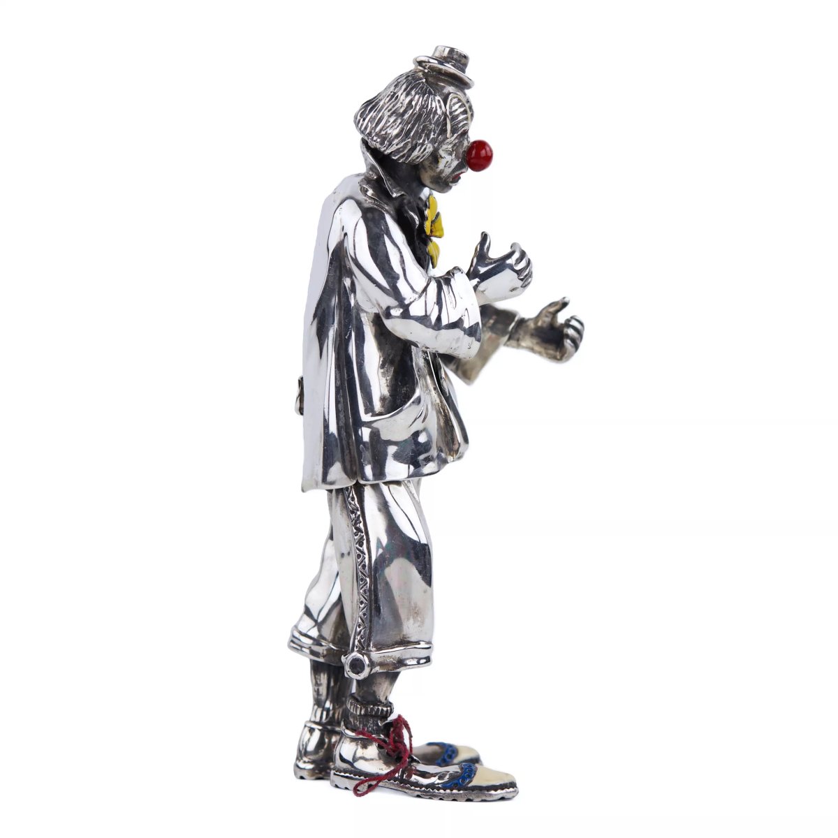 Silver Clown Figure. Vittorio Ancini, Italy, Arezzo, Second Half Of The 20th Century-photo-1