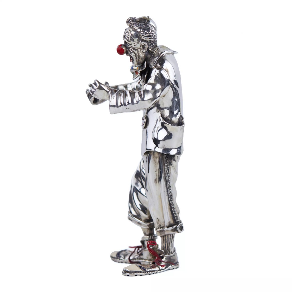 Silver Clown Figure. Vittorio Ancini, Italy, Arezzo, Second Half Of The 20th Century-photo-2