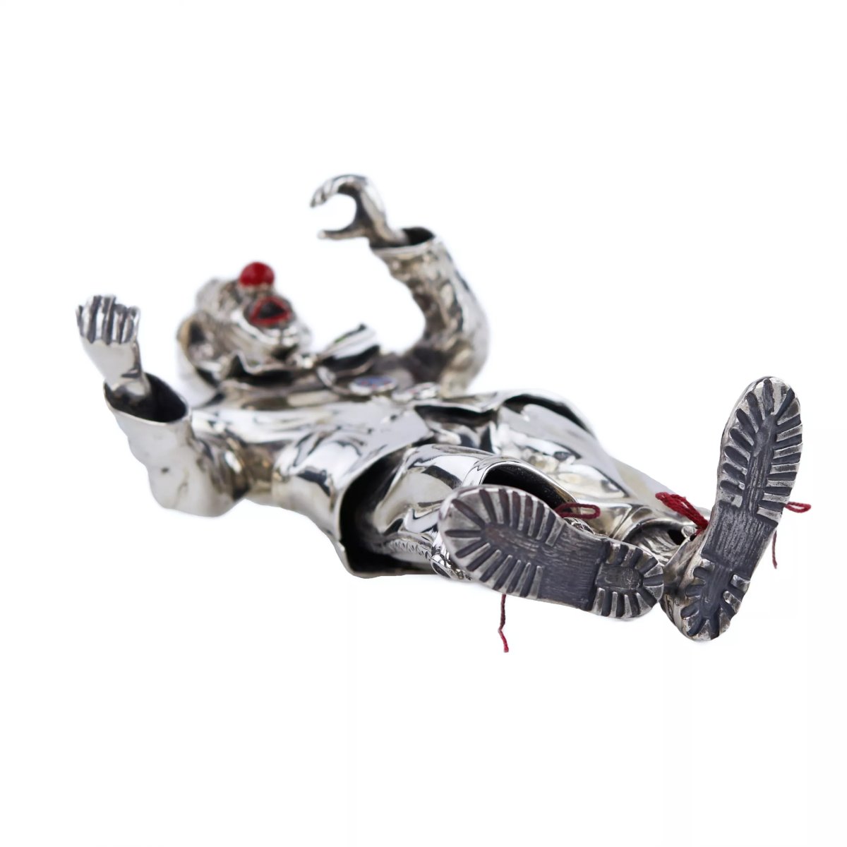 Silver Clown Figure. Vittorio Ancini, Italy, Arezzo, Second Half Of The 20th Century-photo-3