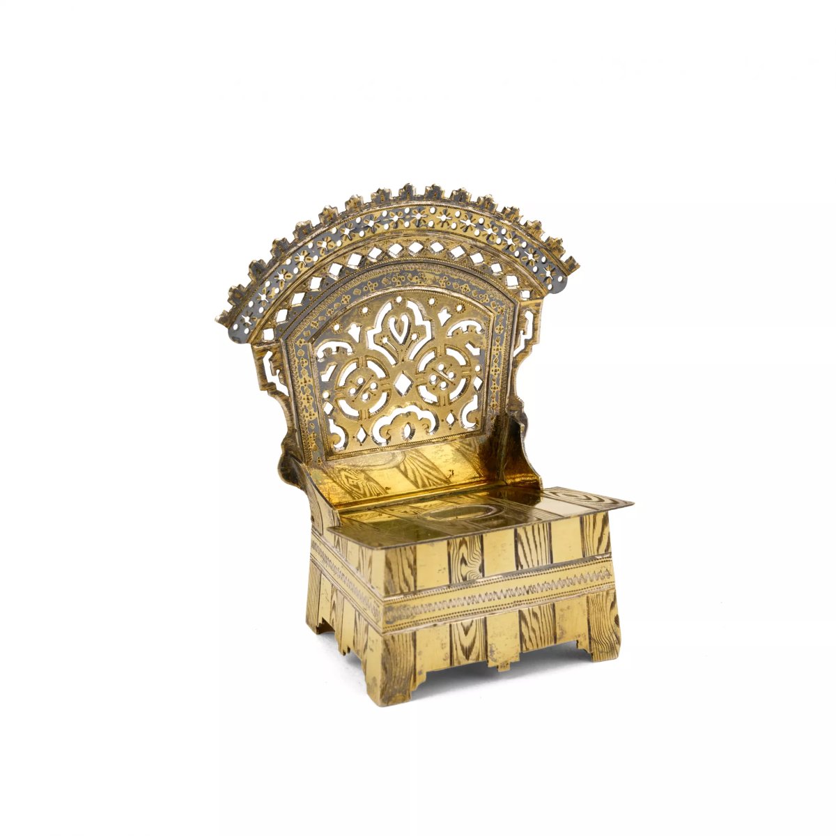 SALIÈRE-TRÔNE EN ARGENT DORÉ DE STYLE RUSSE. MOSCOU, 1882-photo-2