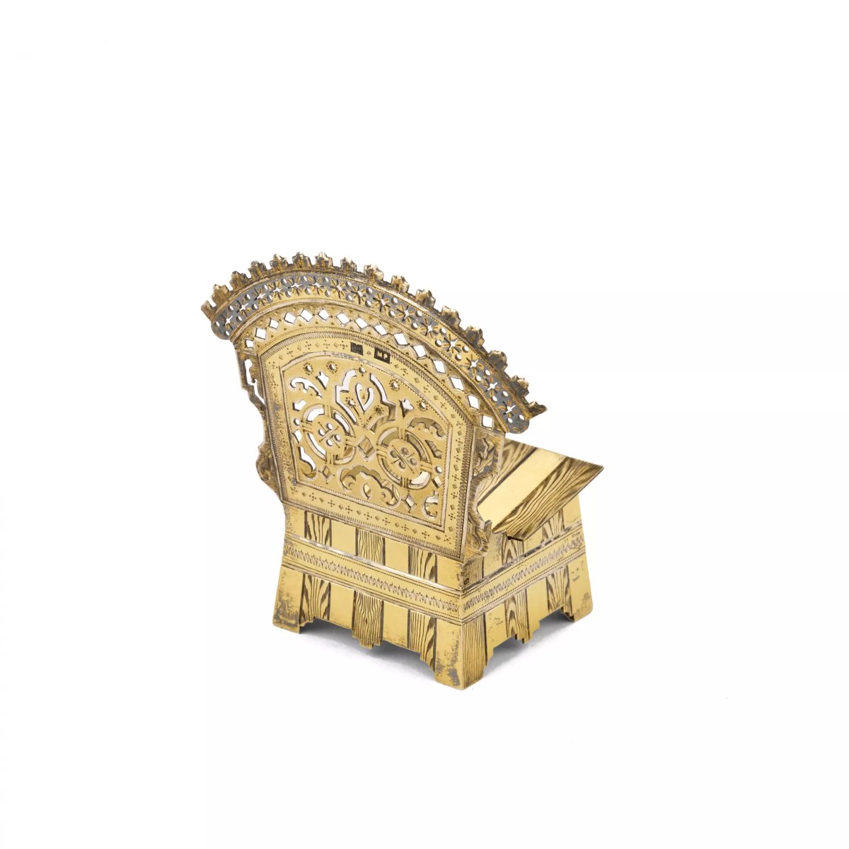 SALIÈRE-TRÔNE EN ARGENT DORÉ DE STYLE RUSSE. MOSCOU, 1882-photo-3