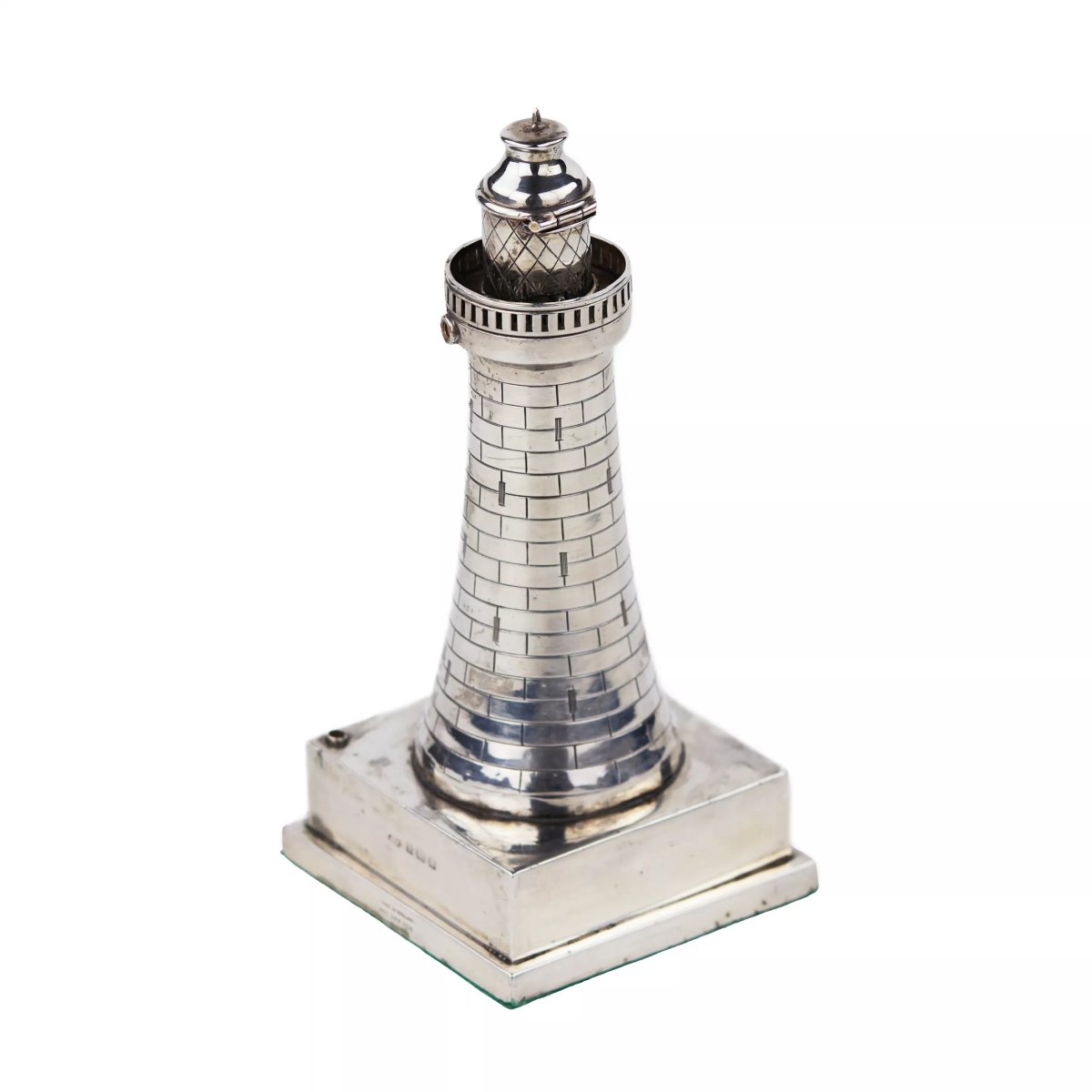 Silver Lighter In The Shape Of A Lighthouse, Short & Mason, Birmingham, 1931-photo-3