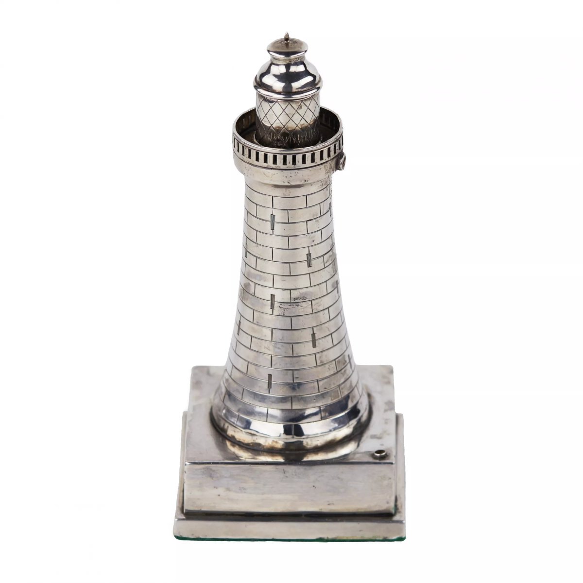 Silver Lighter In The Shape Of A Lighthouse, Short & Mason, Birmingham, 1931