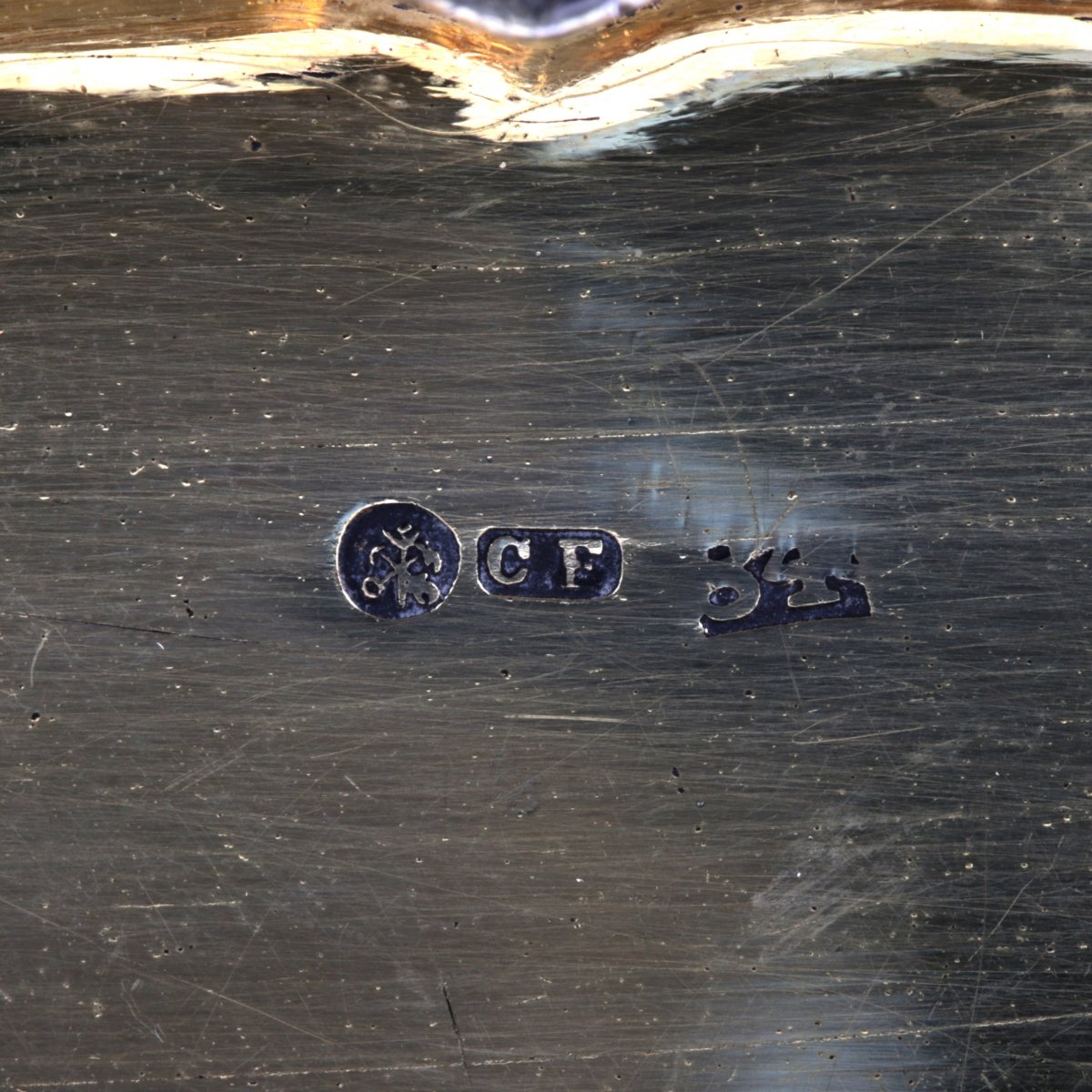 Solid Silver Snuffbox With Appliqué Gold Decoration In The Baroque Style. Saint Petersburg.-photo-4