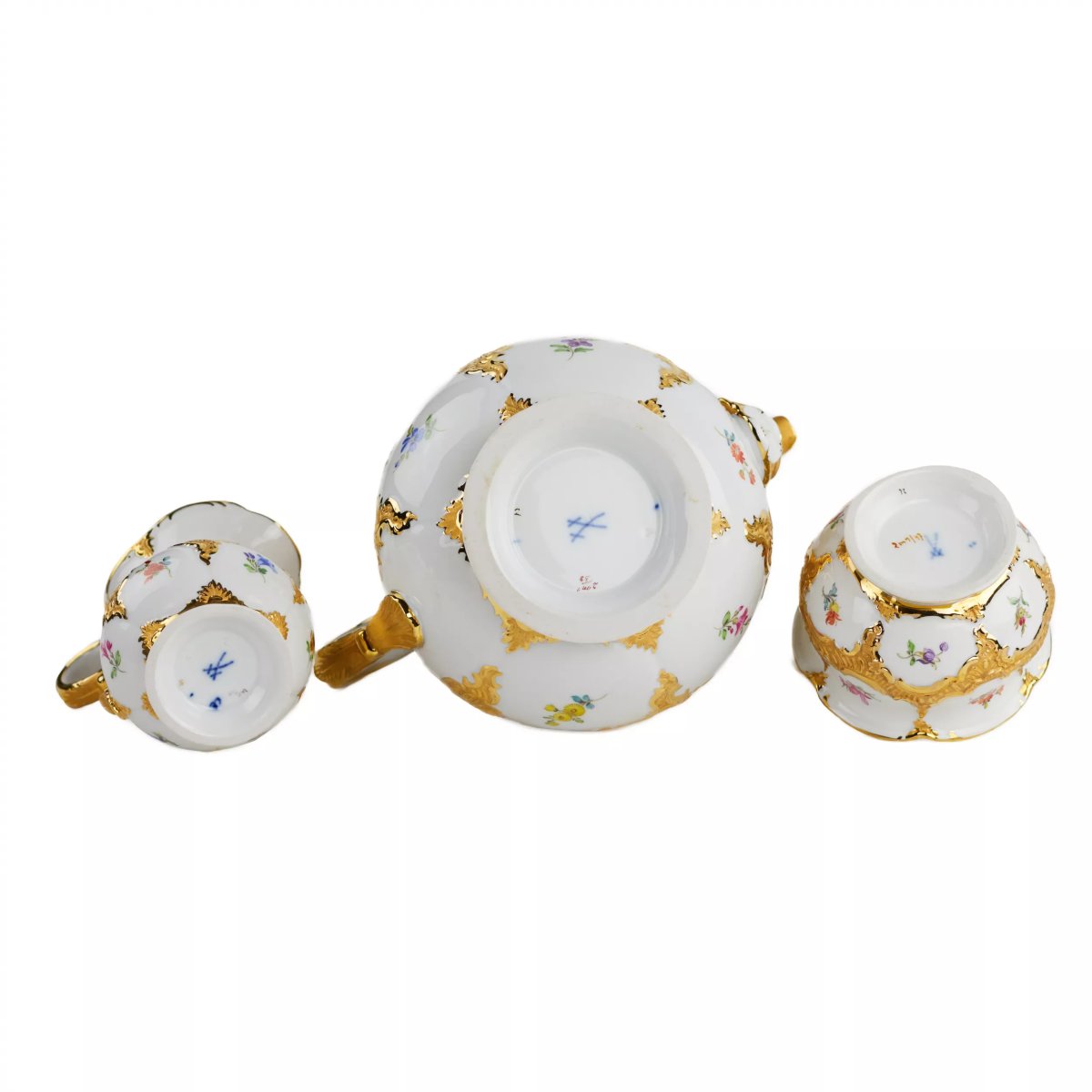 Meissen Tea And Coffee Set For Six People, Germany, 20th Century-photo-3