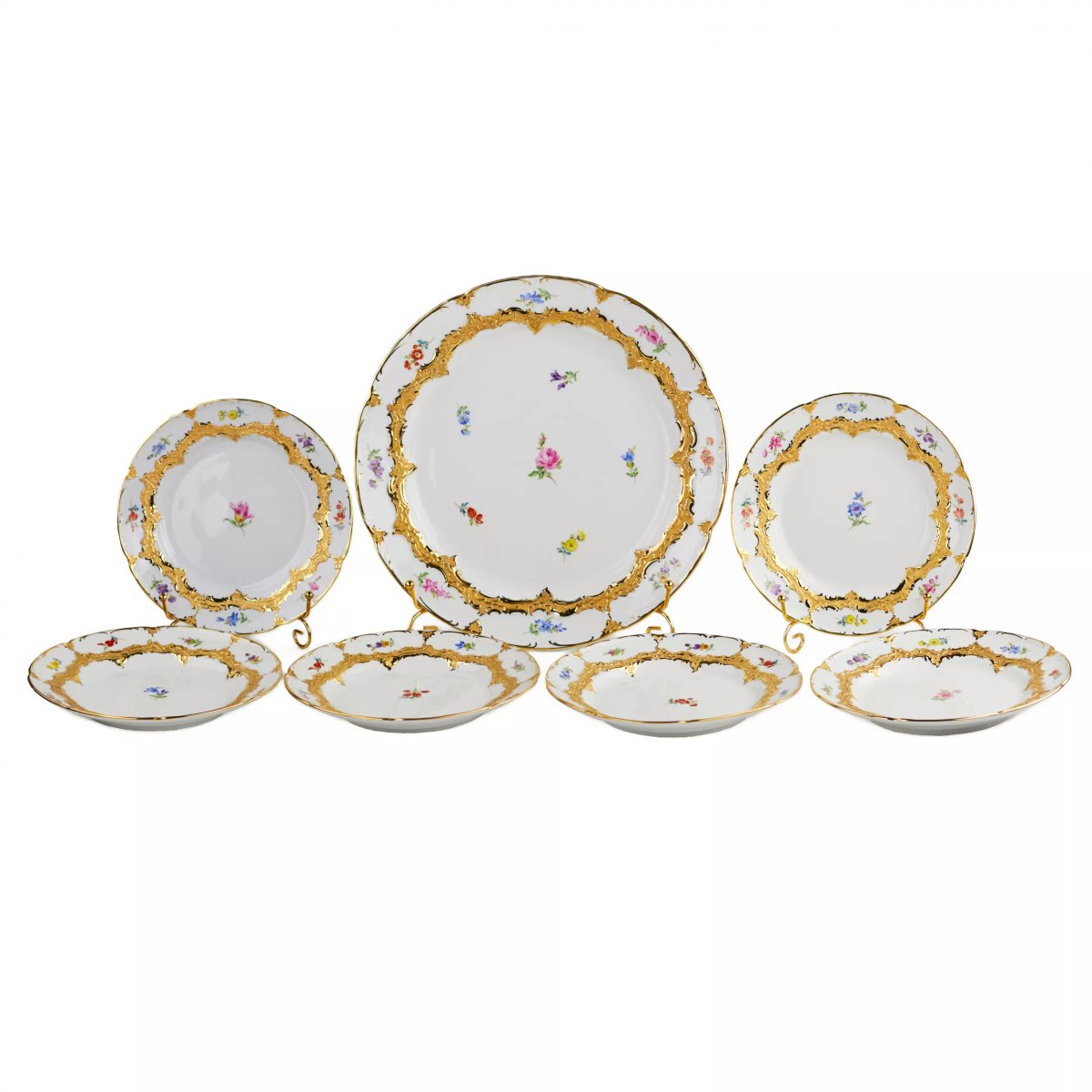 Meissen Tea And Coffee Set For Six People, Germany, 20th Century-photo-2