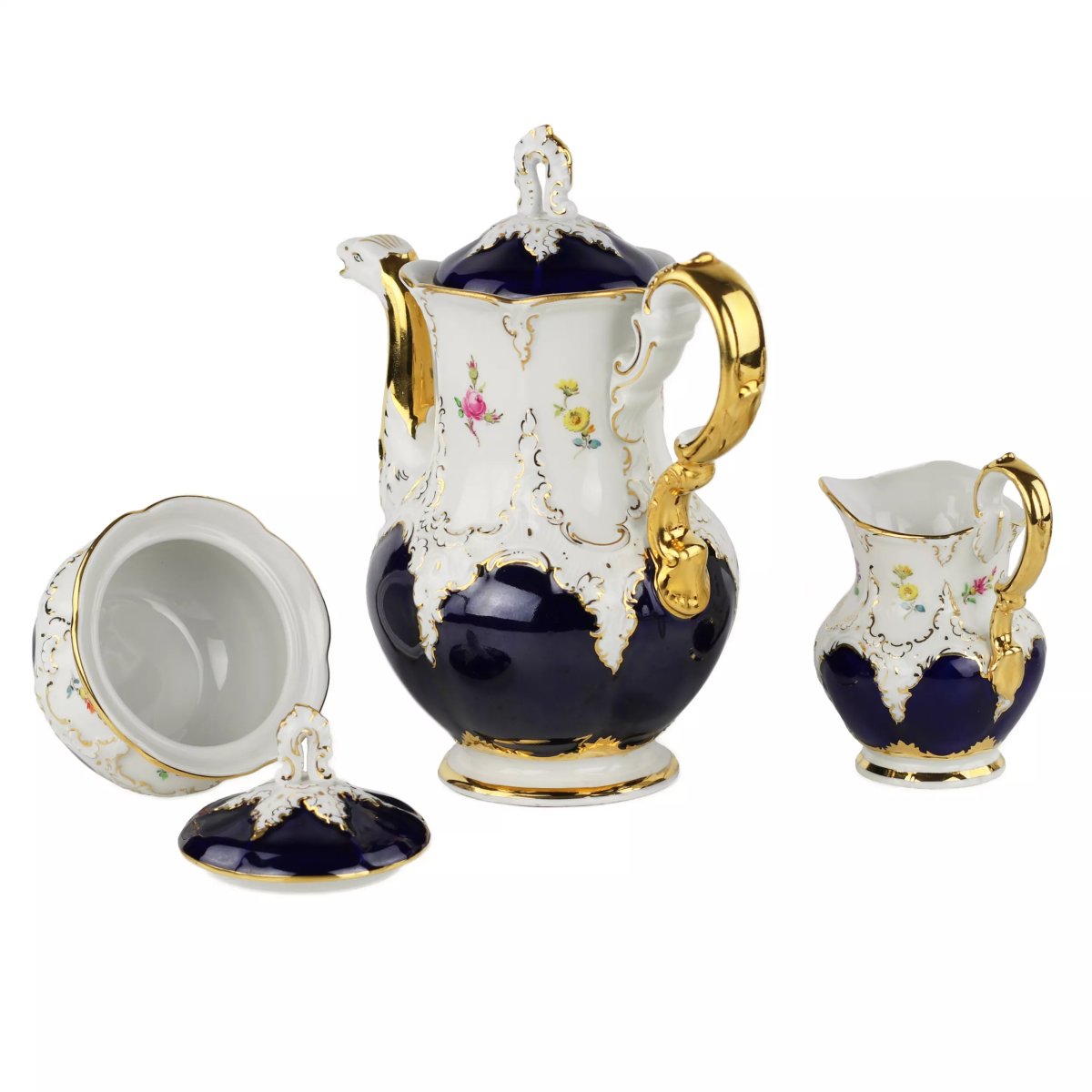 SERVICE À CAFÉ MEISSEN B-FORM POUR SIX PERSONNES ALLEMAGNE, MEISSEN, XXᵉ SIÈCLE-photo-4