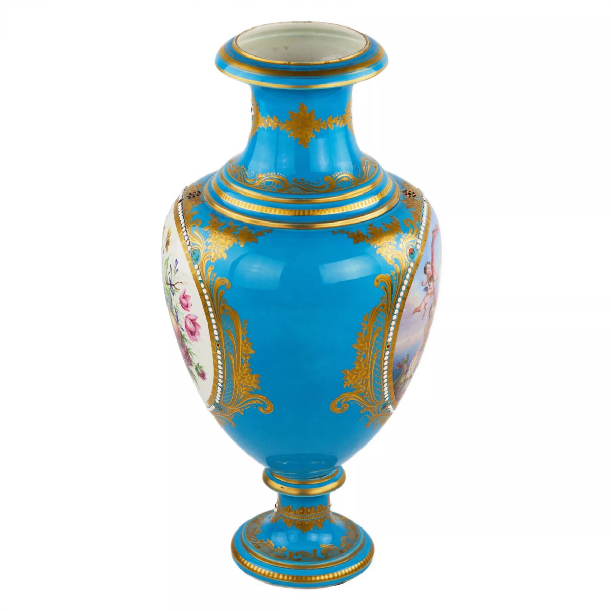 GRANDE VASE EN PORCELAINE « LA NAISSANCE DE VÉNUS » FRANCE, MANUFACTURE NATIONALE DE SÈVRES,-photo-3