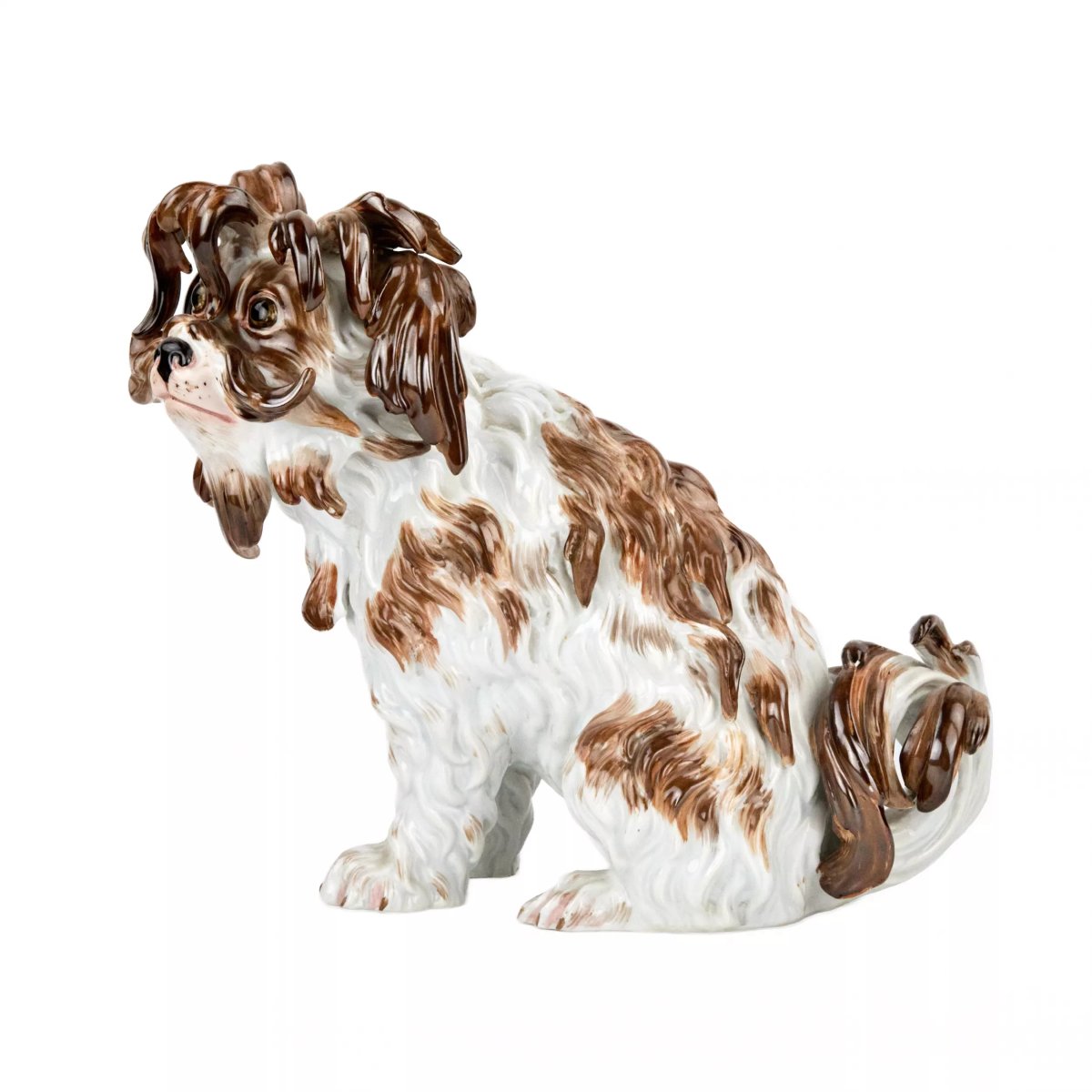SCULPTURE EN PORCELAINE DE BICHON MEISSEN ALLEMAGNE, MEISSEN, DEUXIÈME MOITIÉ DU XIXe SIÈCLE-photo-2