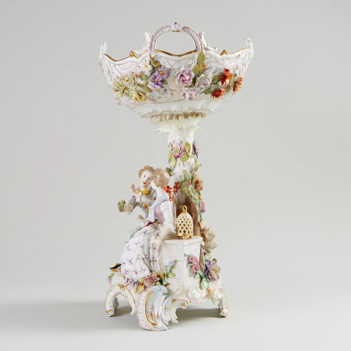 Large Porcelain Fruit Bowl. Carl Thieme. Potschappel, Germany. Late 19th Century-photo-3