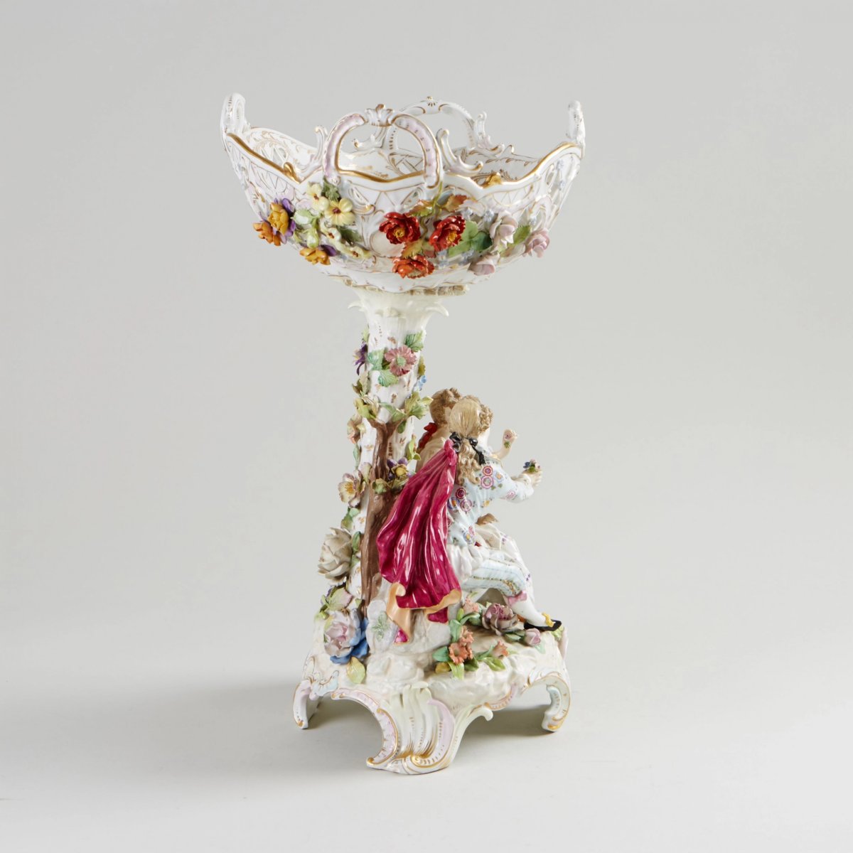 Large Porcelain Fruit Bowl. Carl Thieme. Potschappel, Germany. Late 19th Century-photo-2