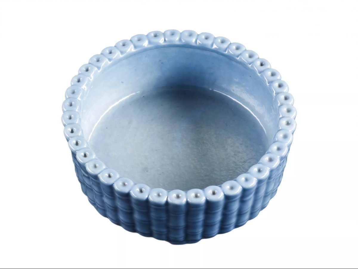Chinese Porcelain Bowl With Celestial Blue Glaze And Yongzheng Mark. China.