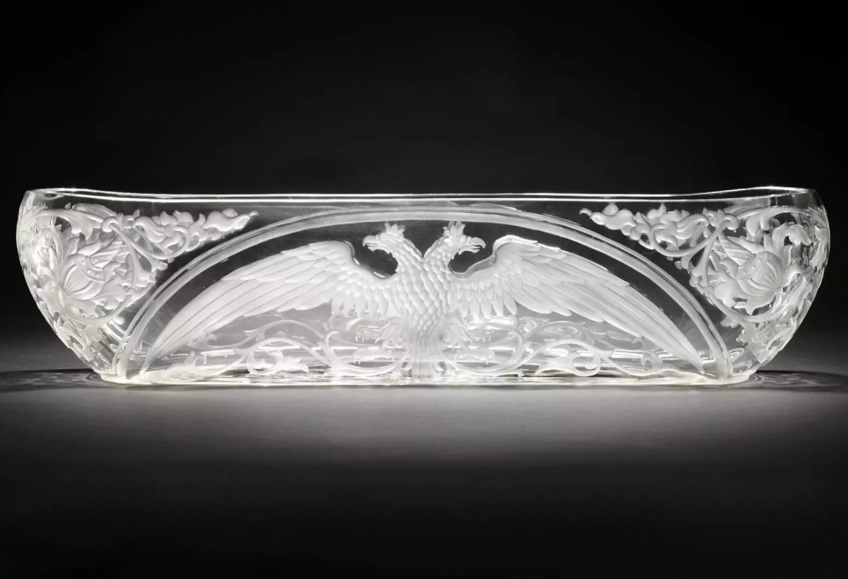 Russian Crystal Planter From The Imperial Glass Manufactory, Russia, Saint Petersburg.-photo-2
