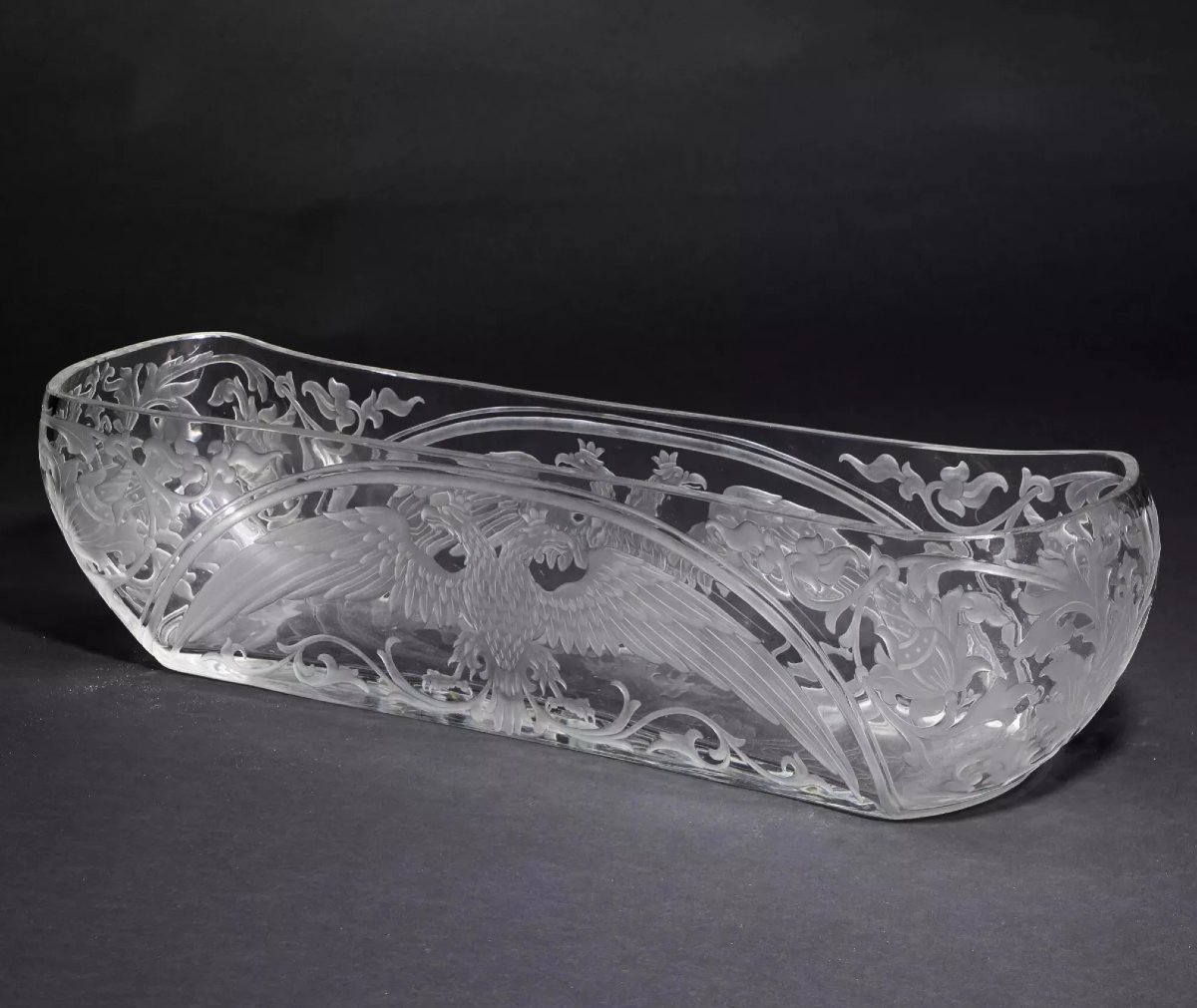 Russian Crystal Planter From The Imperial Glass Manufactory, Russia, Saint Petersburg.-photo-3