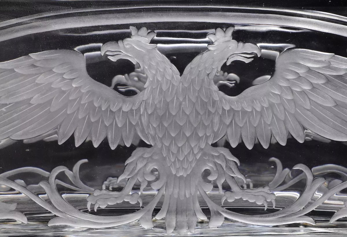 Russian Crystal Planter From The Imperial Glass Manufactory, Russia, Saint Petersburg.-photo-4