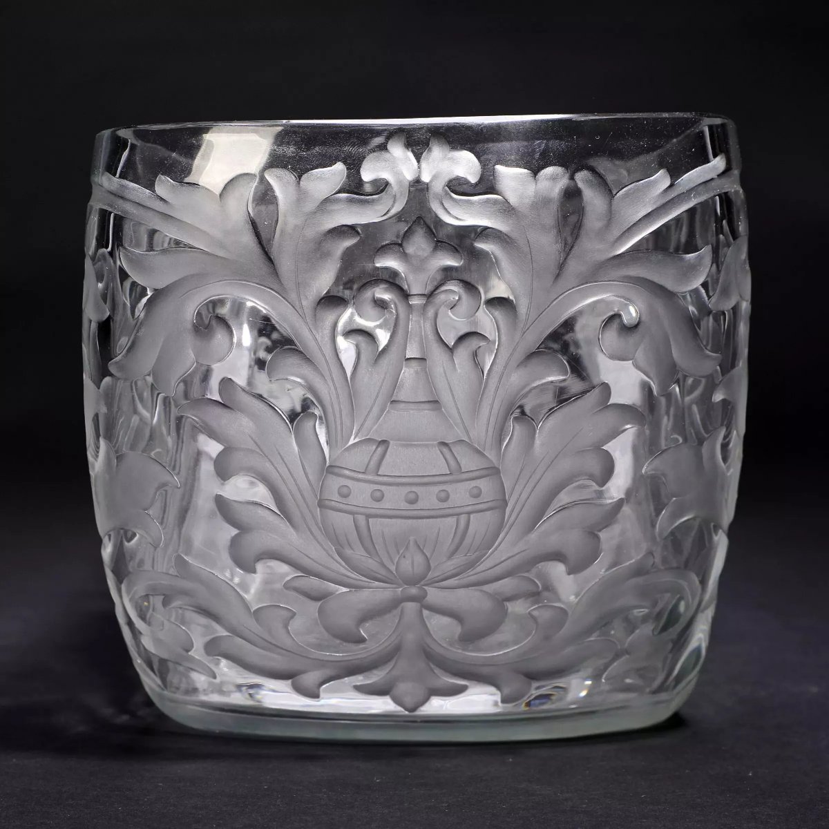 Russian Crystal Planter From The Imperial Glass Manufactory, Russia, Saint Petersburg.-photo-2