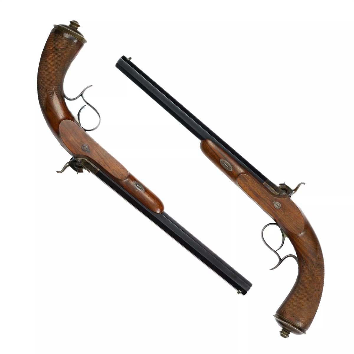 PAIRE DE PISTOLETS DE DUEL DE JACQUES BERTRAND RUSSIE, SAINT-PÉTERSBOURG, MILIEU DU XIXe SIÈCLE-photo-2