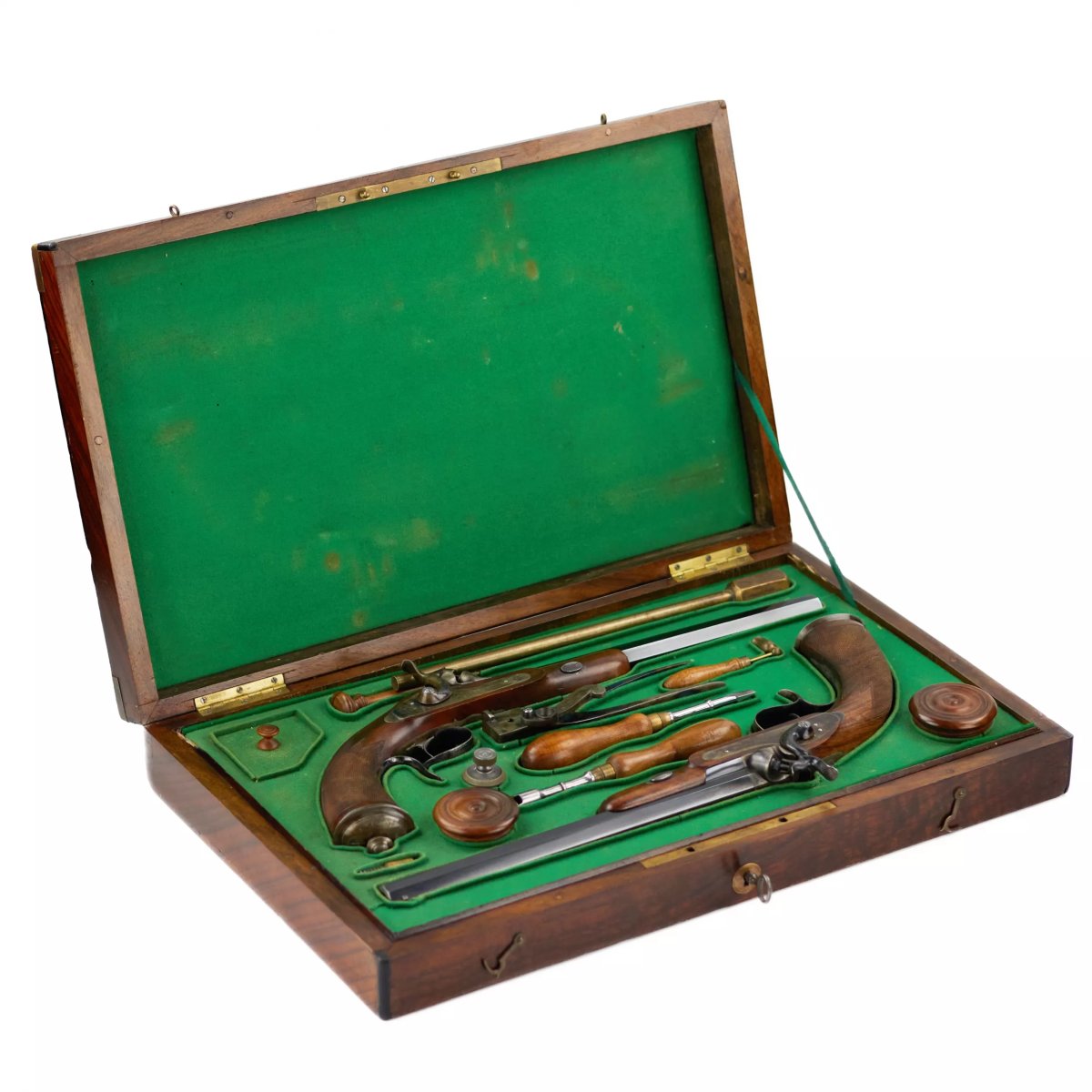 PAIRE DE PISTOLETS DE DUEL DE JACQUES BERTRAND RUSSIE, SAINT-PÉTERSBOURG, MILIEU DU XIXe SIÈCLE