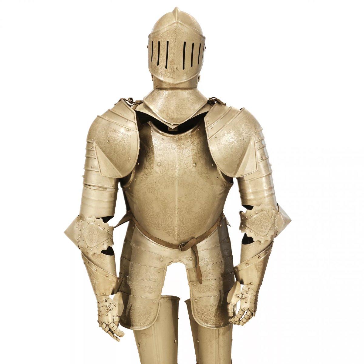 ARMURE DÉCORATIVE DE CHEVALIER EN FER FORGÉ. ALLEMAGNE, FIN DU XIXE, DÉBUT DU XXE SIÈCLE-photo-1