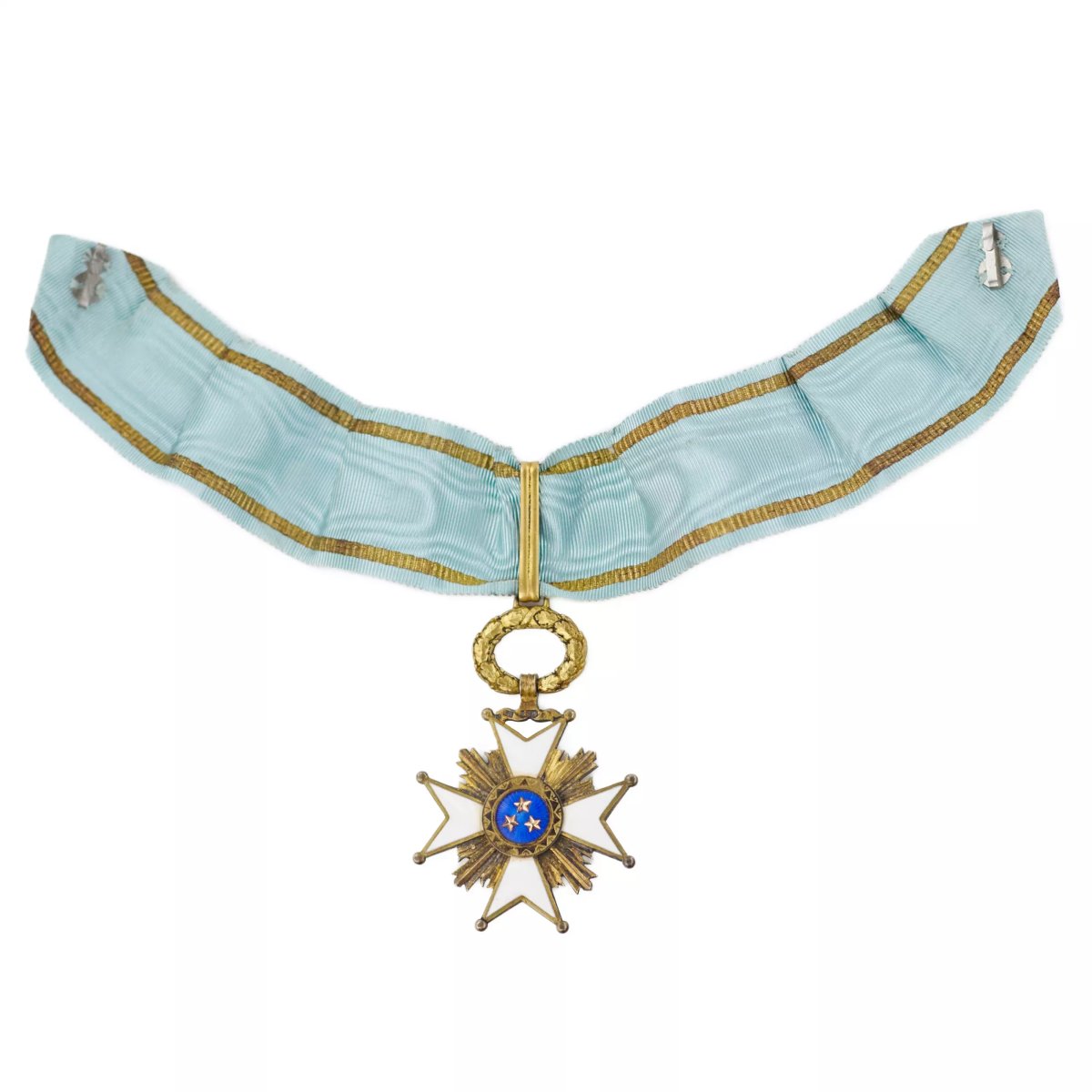 ORDRE DES TROIS ÉTOILES DE LETTONIE, DEUXIÈME CLASSE, DANS SON ÉCRIN DORIGINE. F.W. MÜLLER.-photo-2