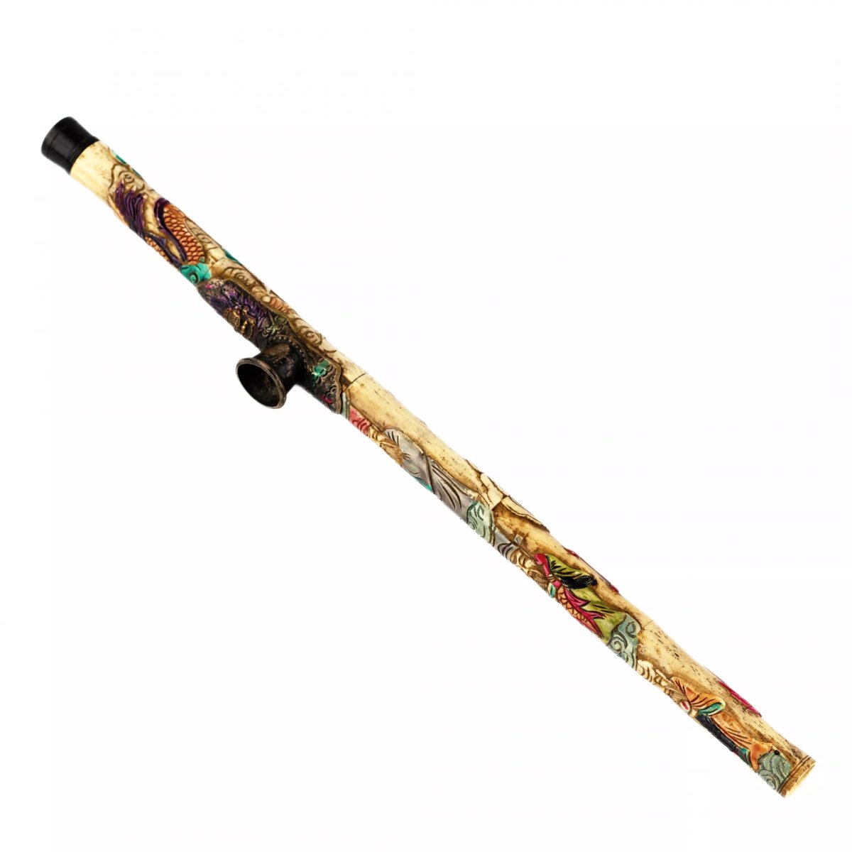 Bone Opium Pipe With Silver Muzzle. China, Late 19th–early 20th Century-photo-4