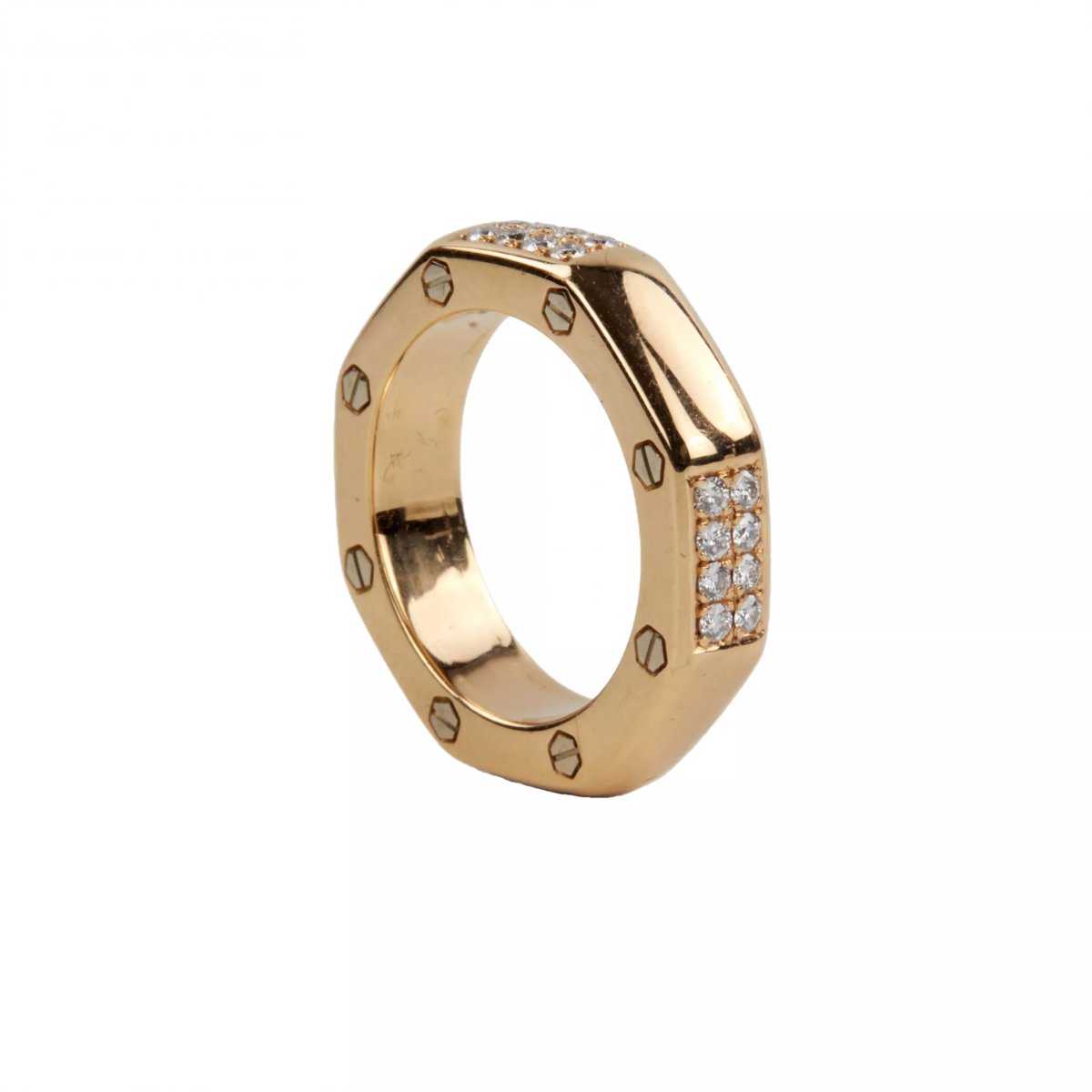 18-karat Gold Ring Set With Diamonds-photo-2