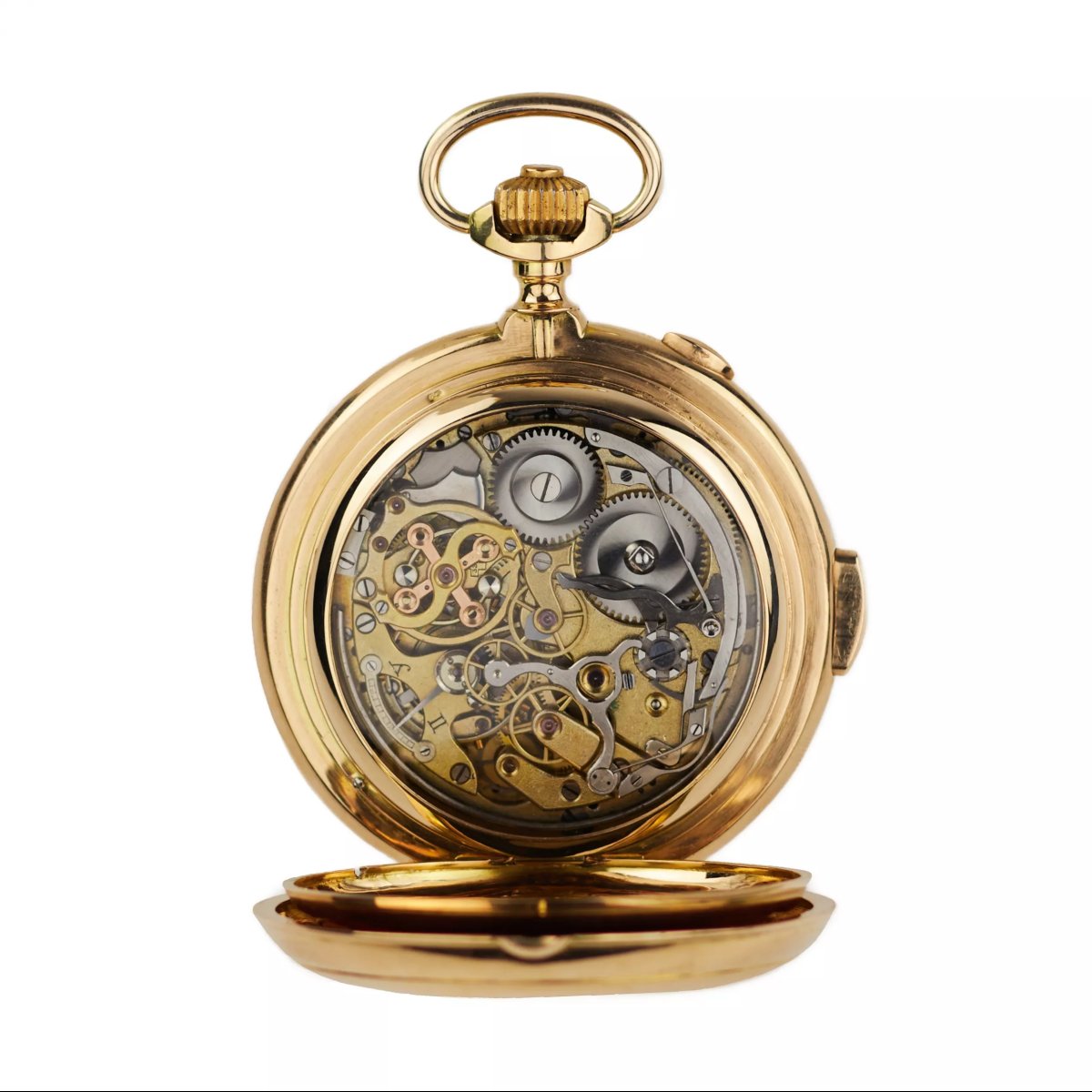 Paul Buhré Le Phare. Gold Pocket Watch With Minute Repeater And Chronograph.-photo-5