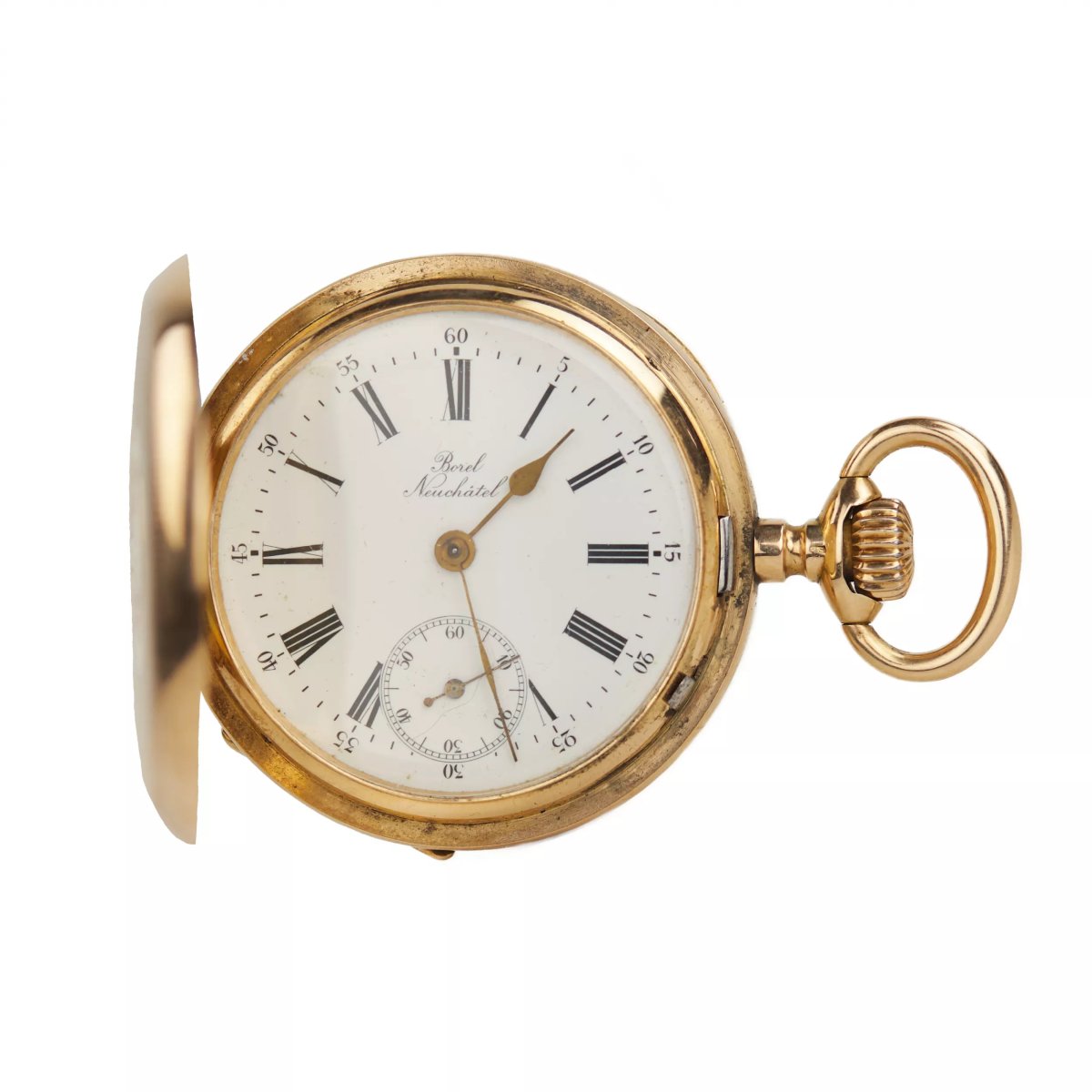 Borel Pocket Watch, Neuchâtel, 14k Swiss Gold, Late 19th – Early 20th Century-photo-2
