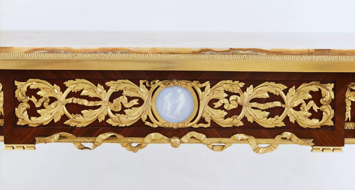 Flat Louis XVI-style Desk. Joseph-emmanuel Zwiener Model. France, Paris,-photo-3