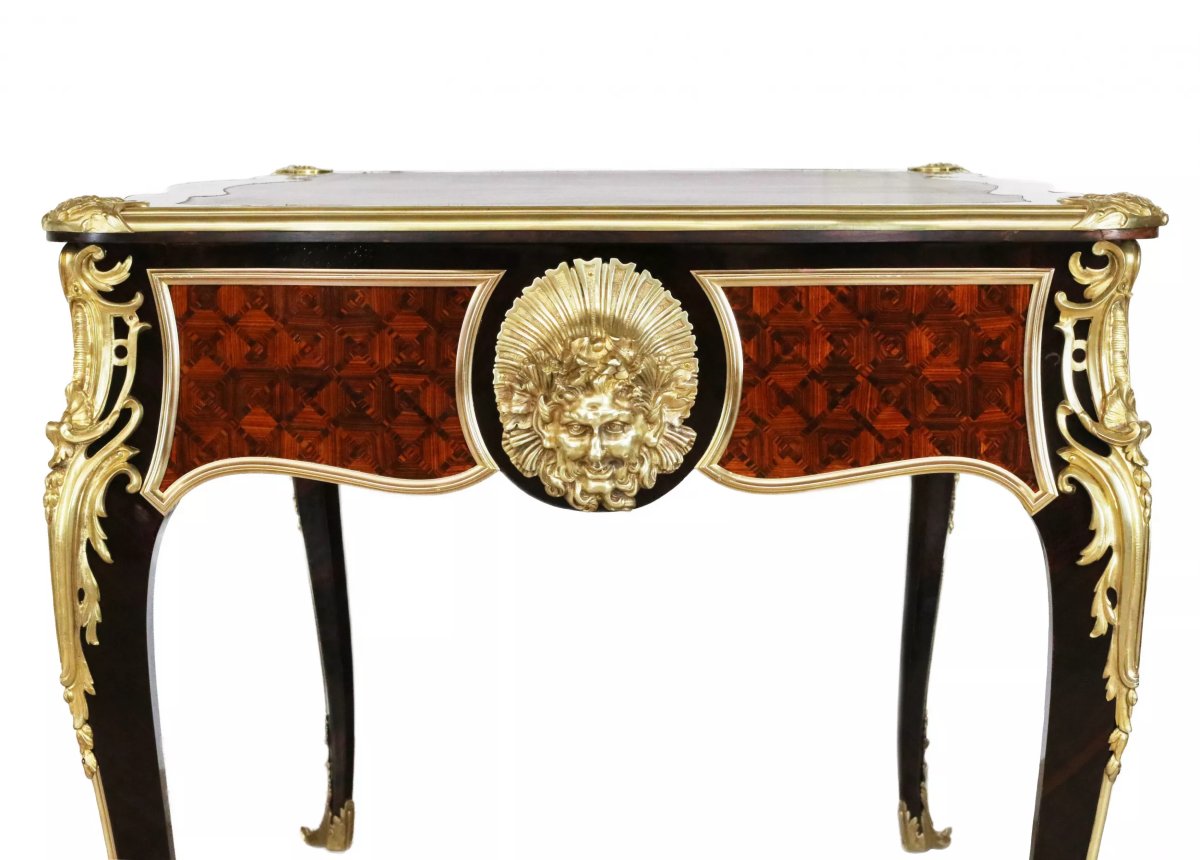 BUREAU EN STYLE LOUIS XV FRANCE, SECONDE MOITIÉ DU XIXe SIÈCLE-photo-3