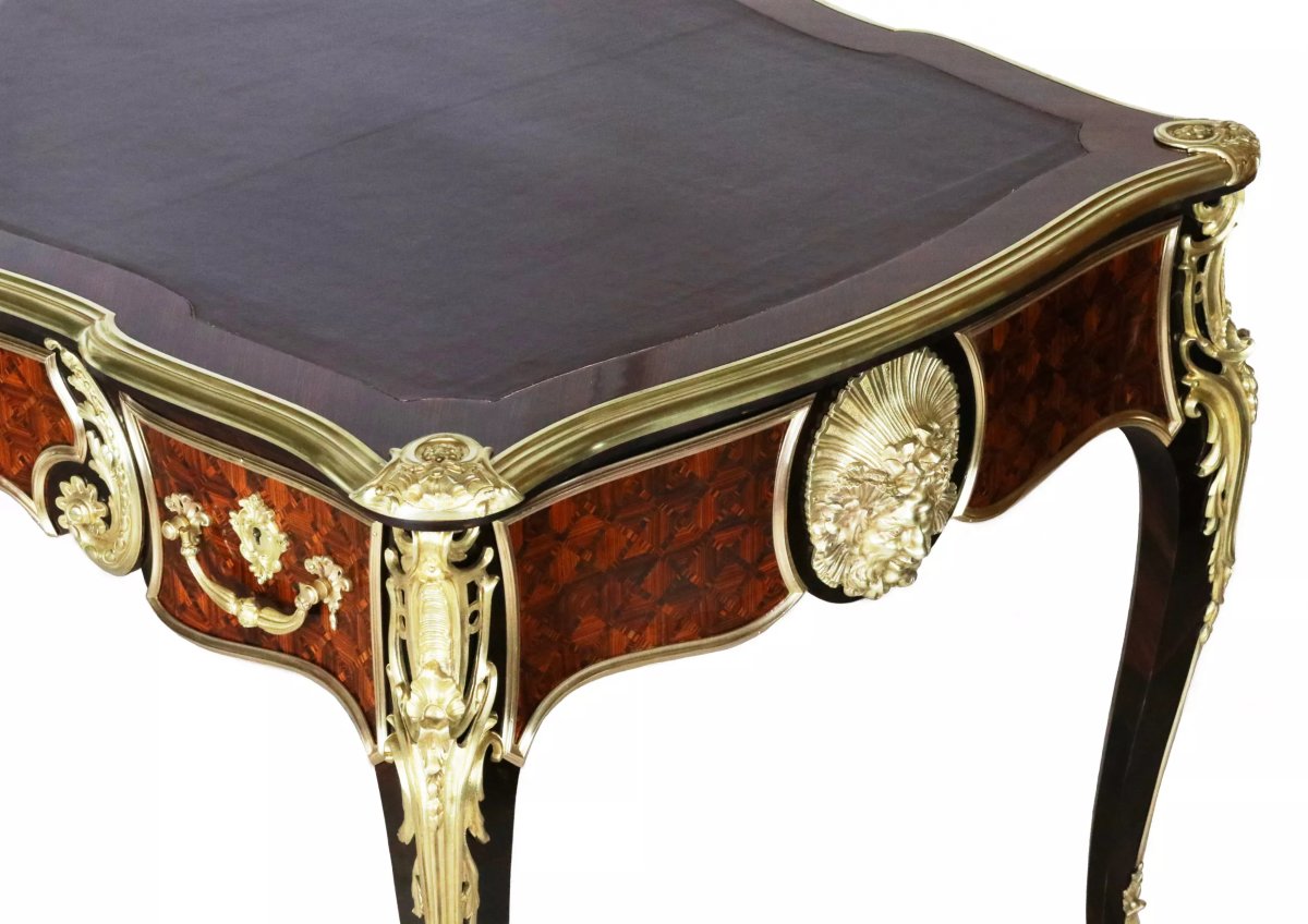BUREAU EN STYLE LOUIS XV FRANCE, SECONDE MOITIÉ DU XIXe SIÈCLE-photo-4