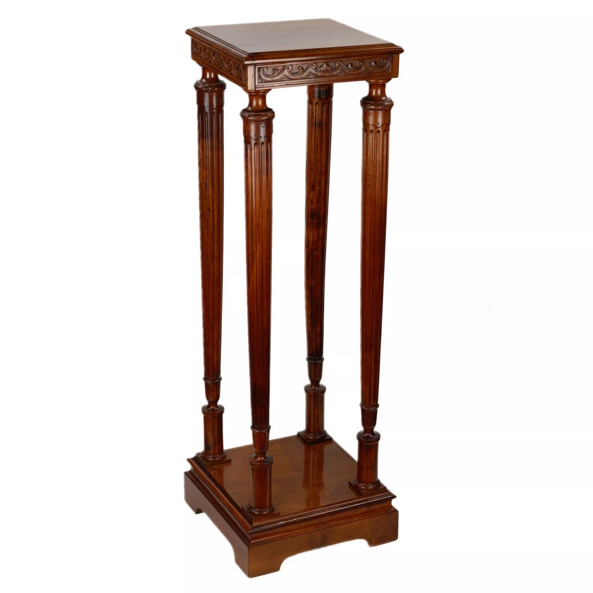 Art Deco-style Console Table In Solid Walnut. Europe, Early 20th Century-photo-3