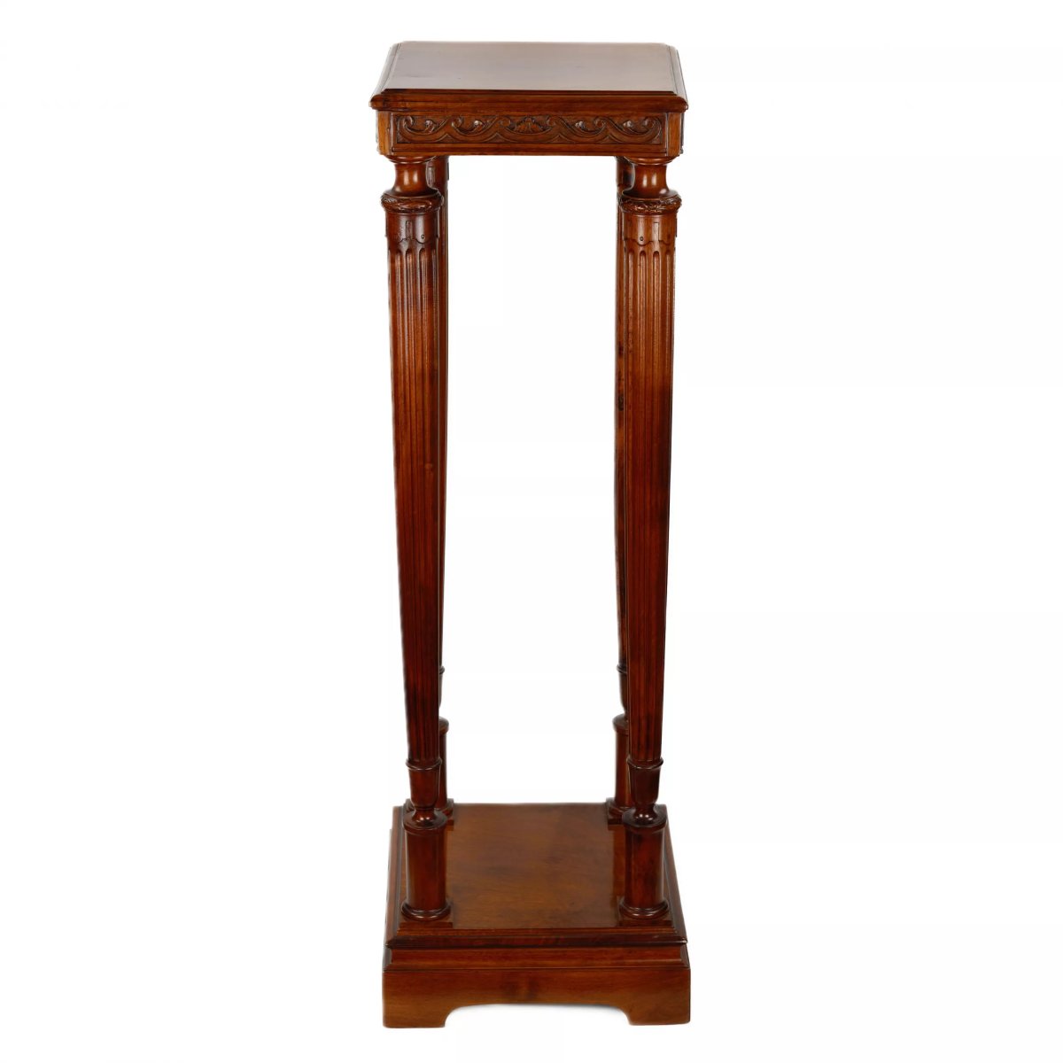Art Deco-style Console Table In Solid Walnut. Europe, Early 20th Century-photo-4