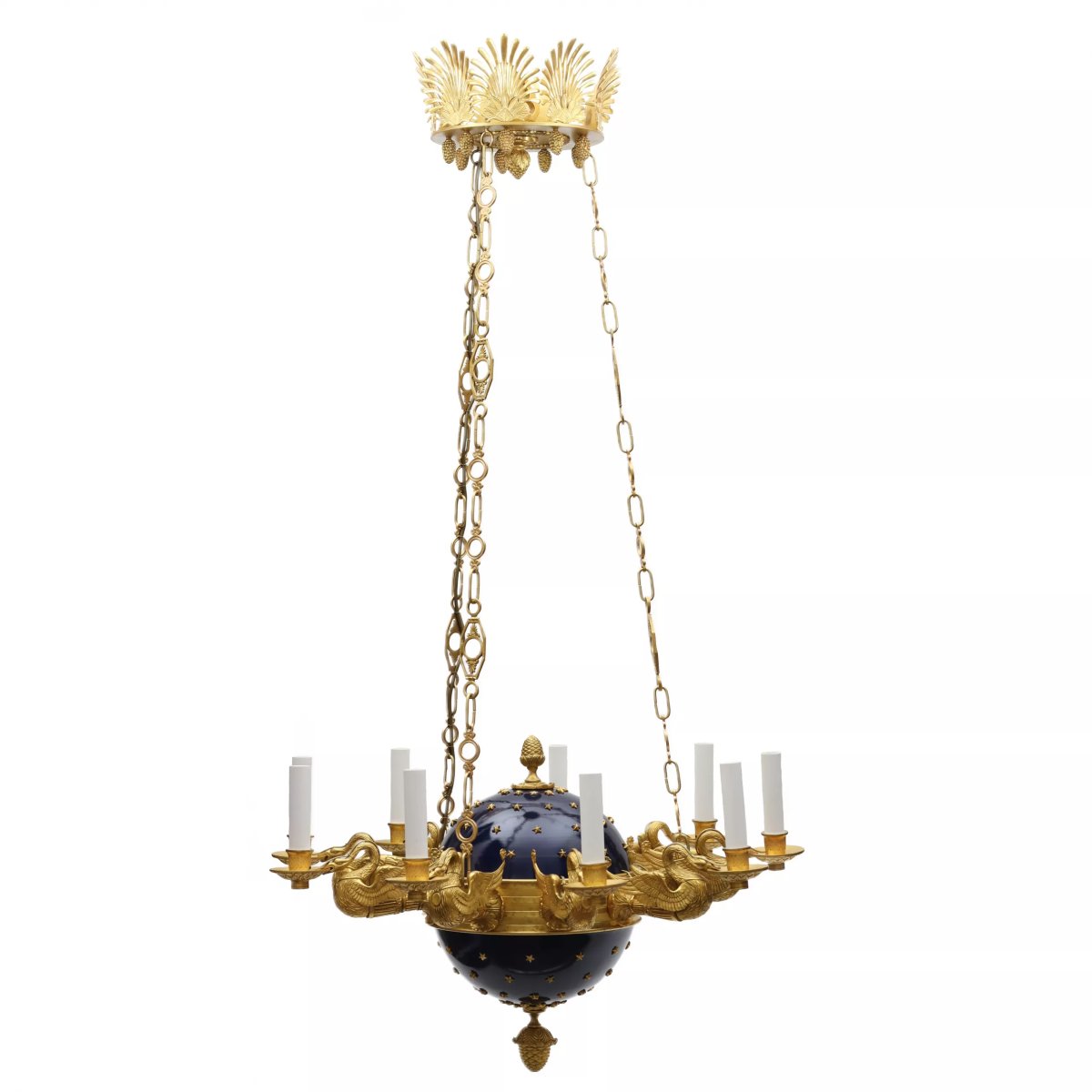 IMPRESSANT LUSTRE DE STYLE EMPIRE RUSSIE, PREMIER QUART DU XIXe SIÈCLE-photo-2